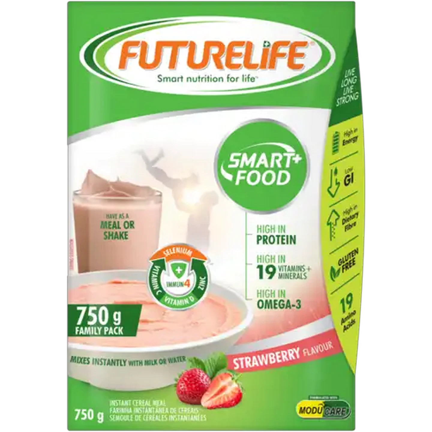 Image of FUTURELIFE Smart Food Strawberry Flavoured Instant Cereal 750g
