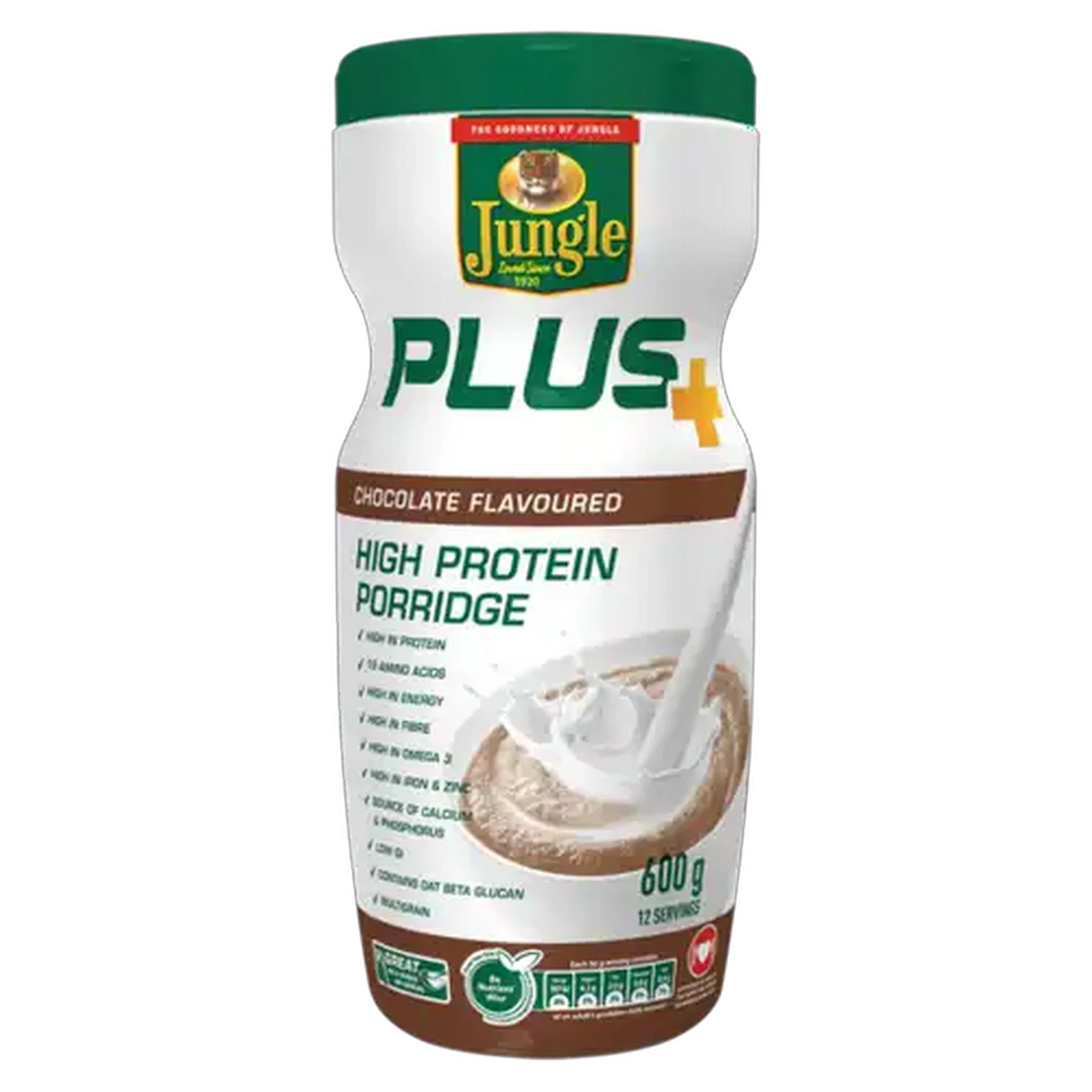 Image of Jungle Chocolate Flavoured High Protein Porridge 600g
