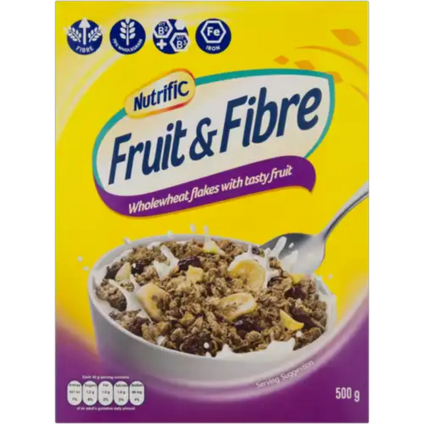 Image of Nutrific Fruit & Fibre Wholewheat Flakes 500g