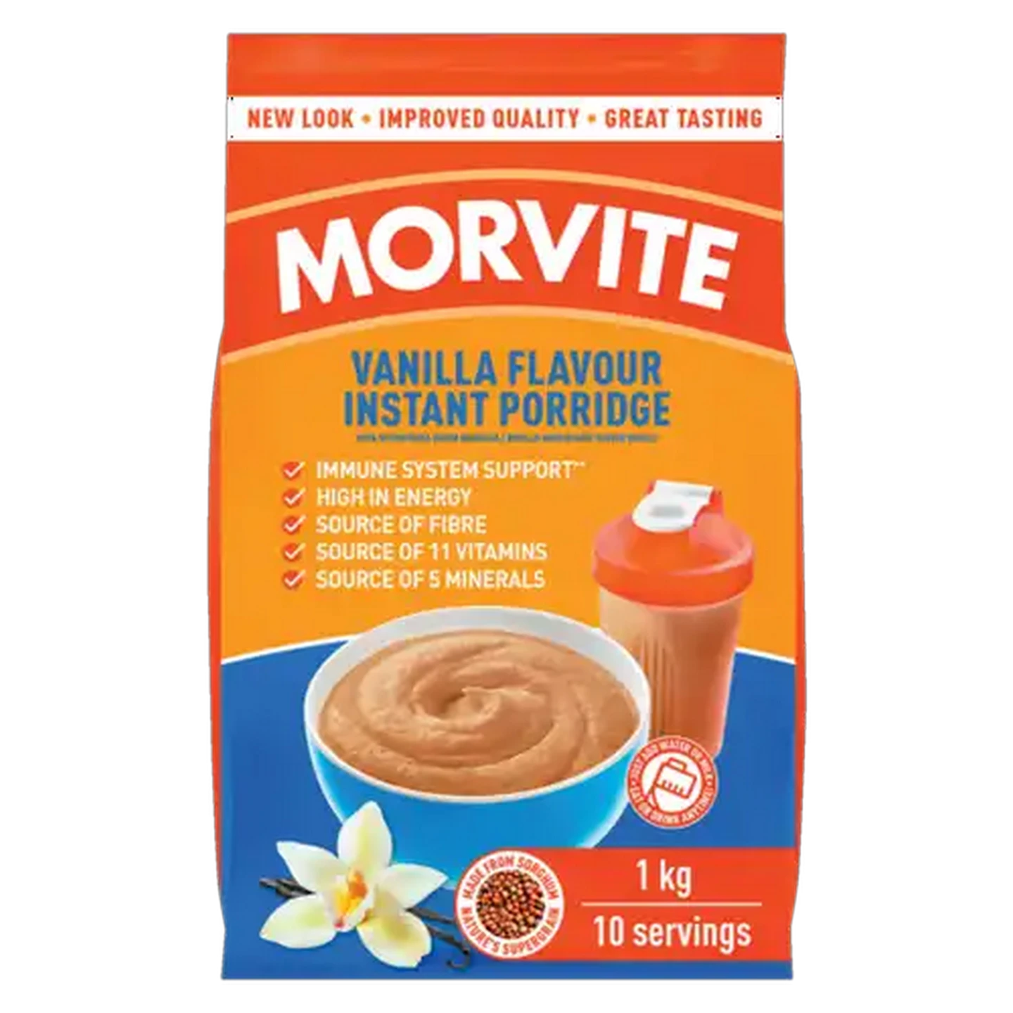 Image of Morvite Vanilla Flavour Original Instant Porridge 1kg