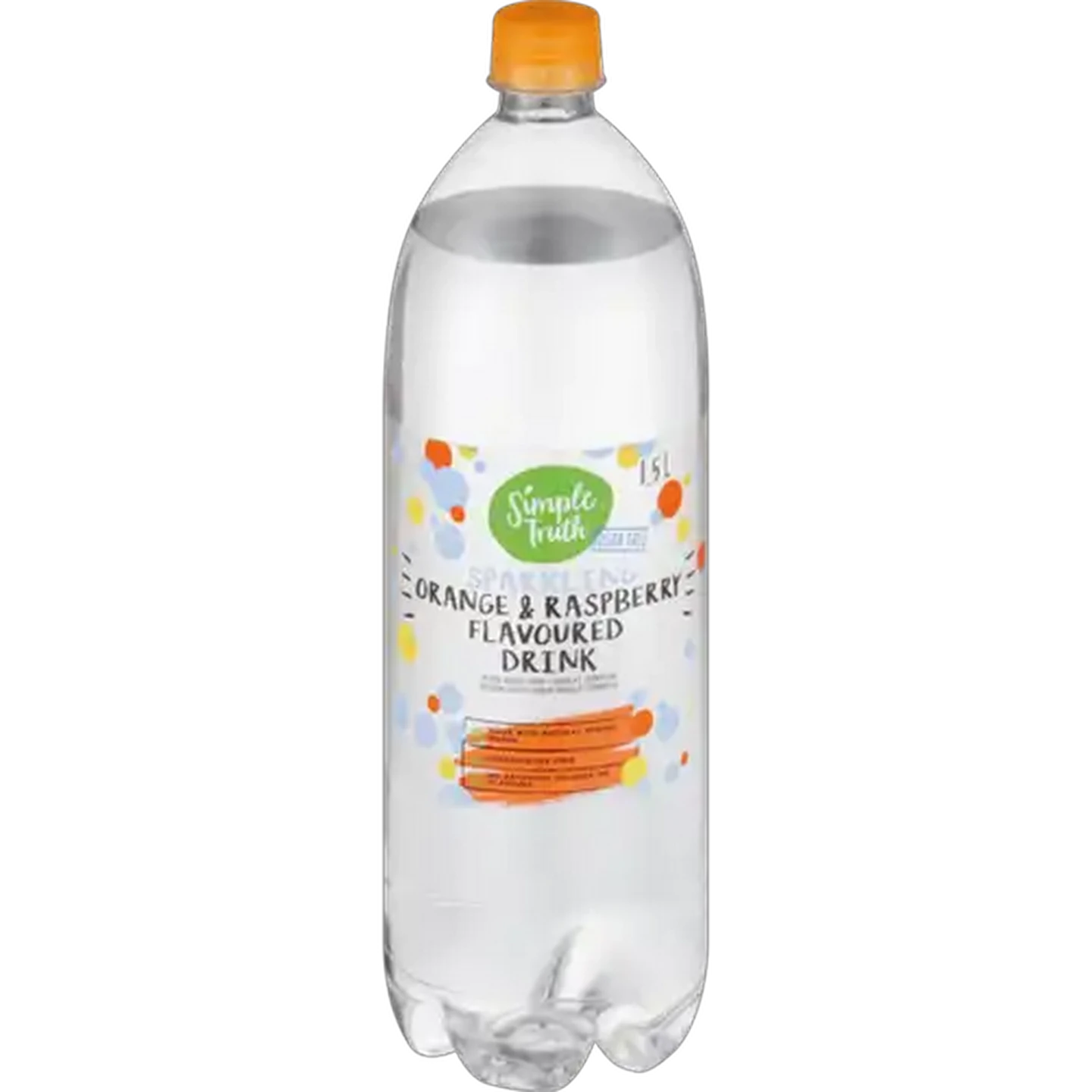 Image of Simple Truth Sugar Free Orange & Raspberry Flavoured Sparkling Water 1.5L