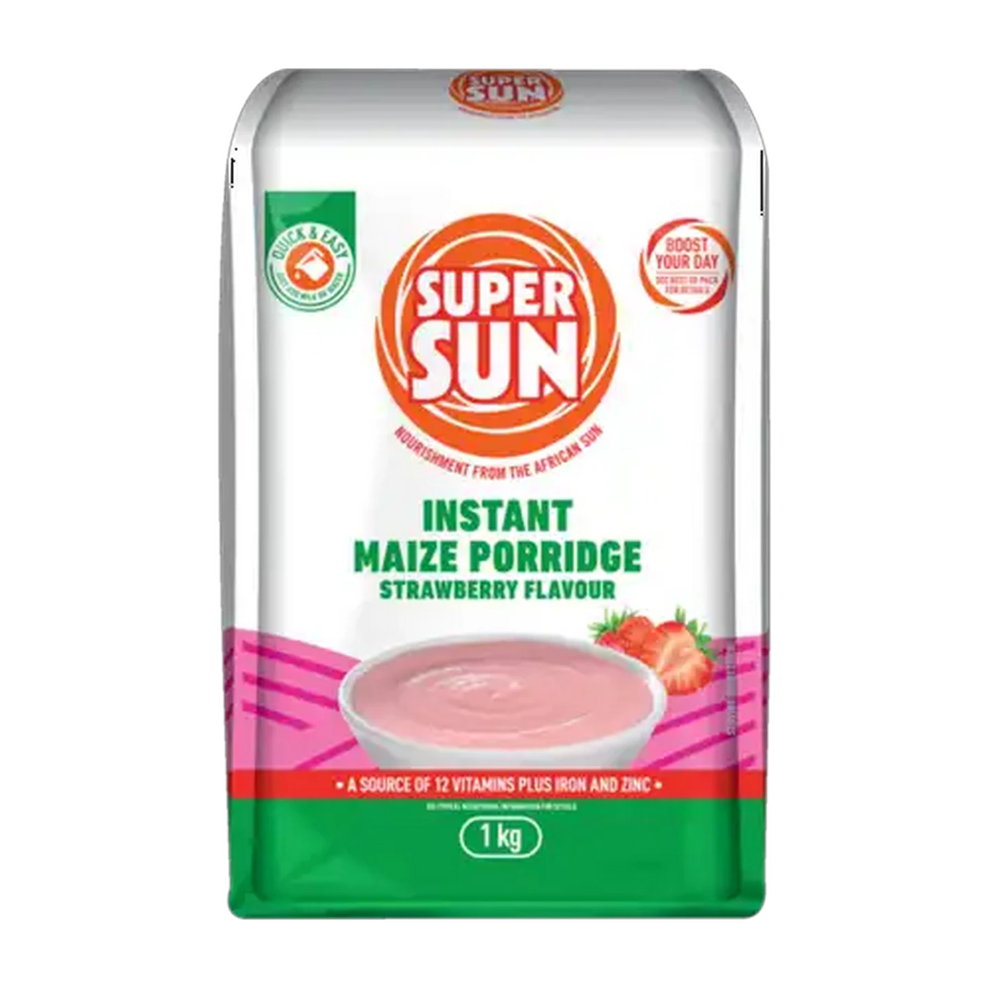 Image of Super Sun Strawberry Flavoured Instant Maize Porridge 1kg