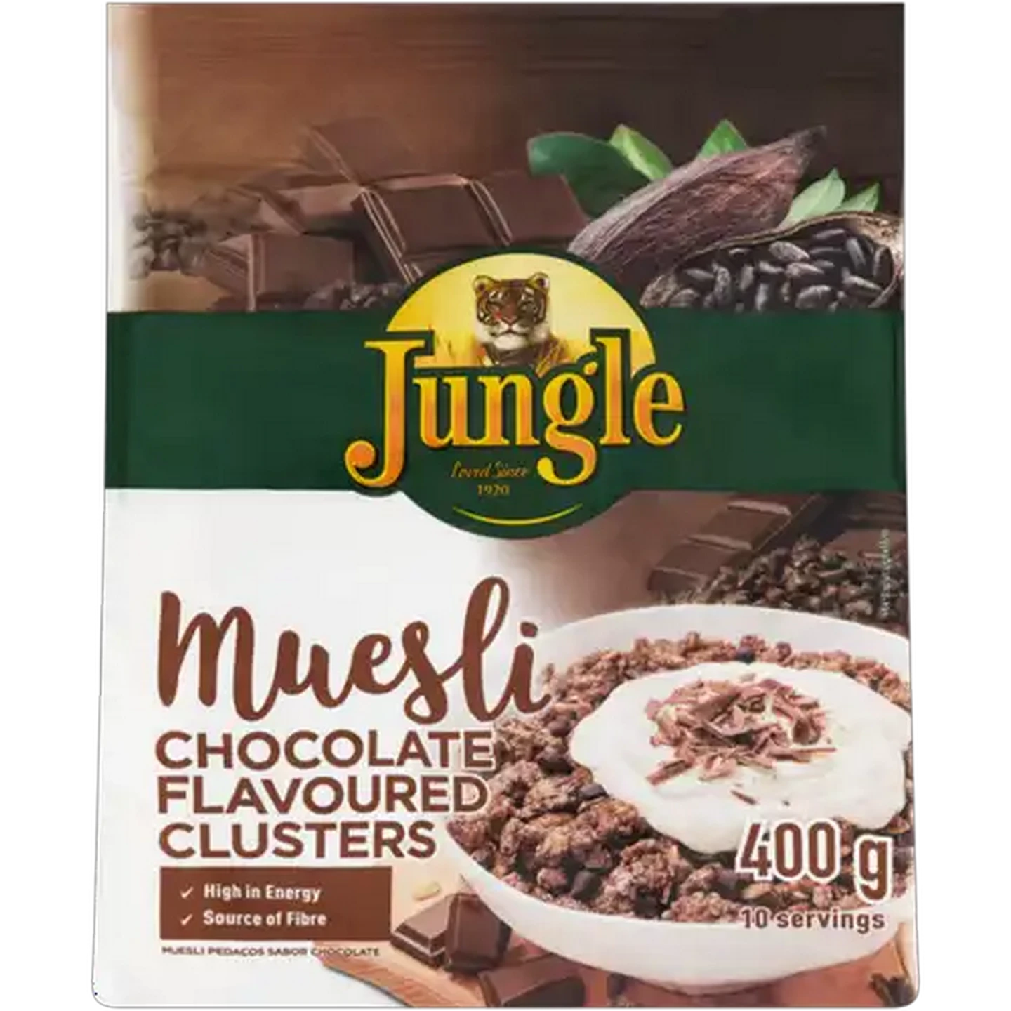 Image of Jungle Chocolate Flavoured Clusters Muesli 400g