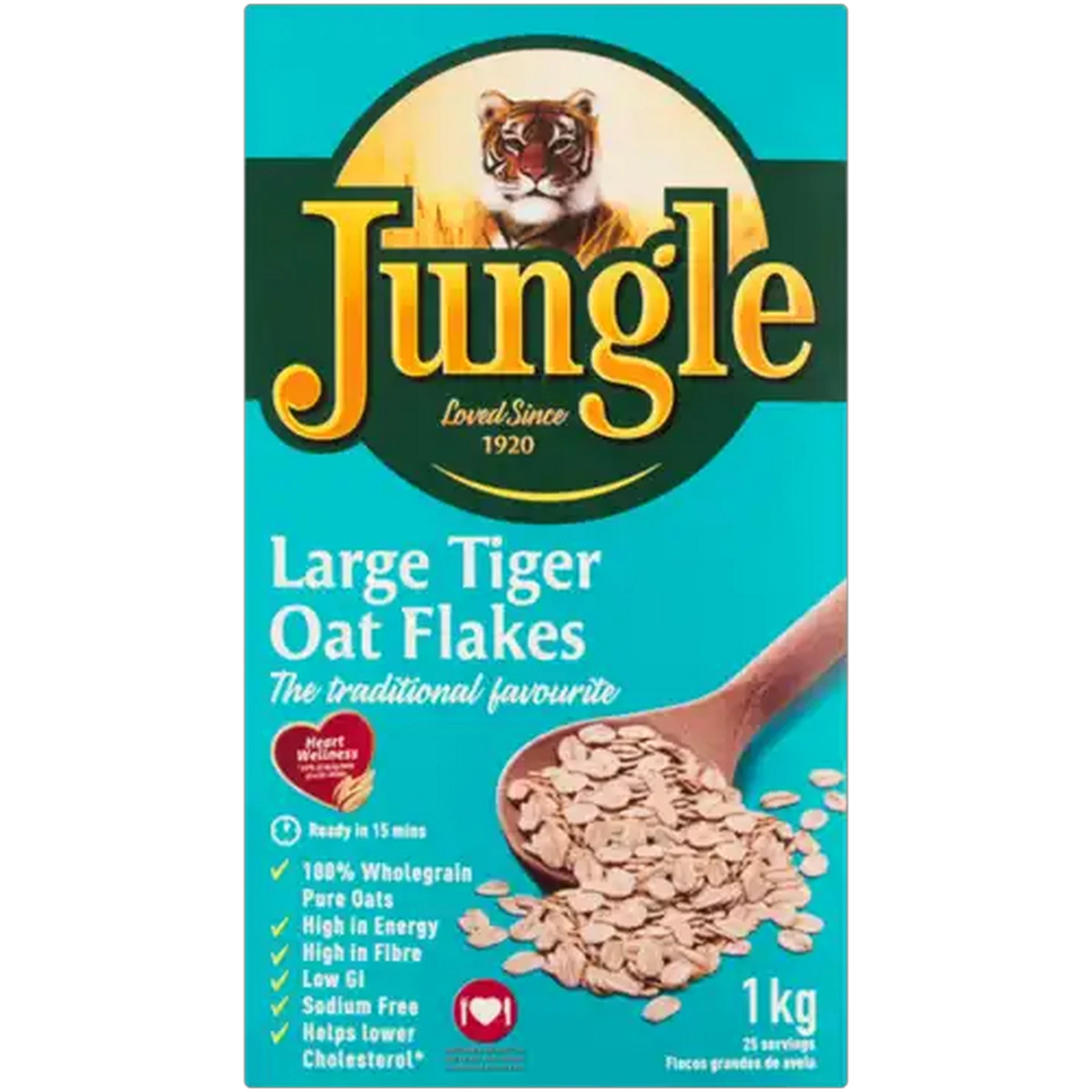 Image of Jungle Oats Large Tiger Oat Flakes Porridge 1kg
