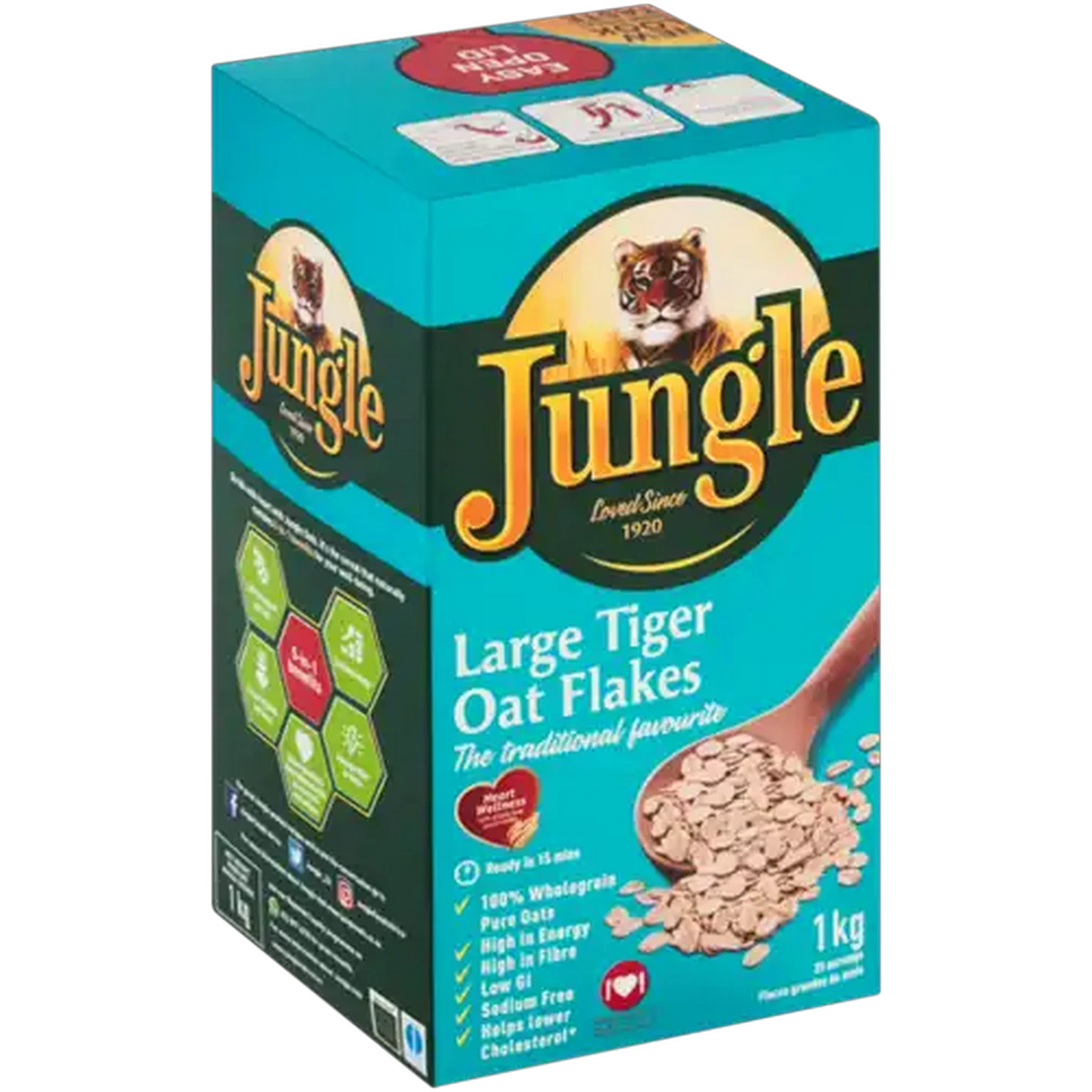 Image of Jungle Oats Large Tiger Oat Flakes Porridge 1kg