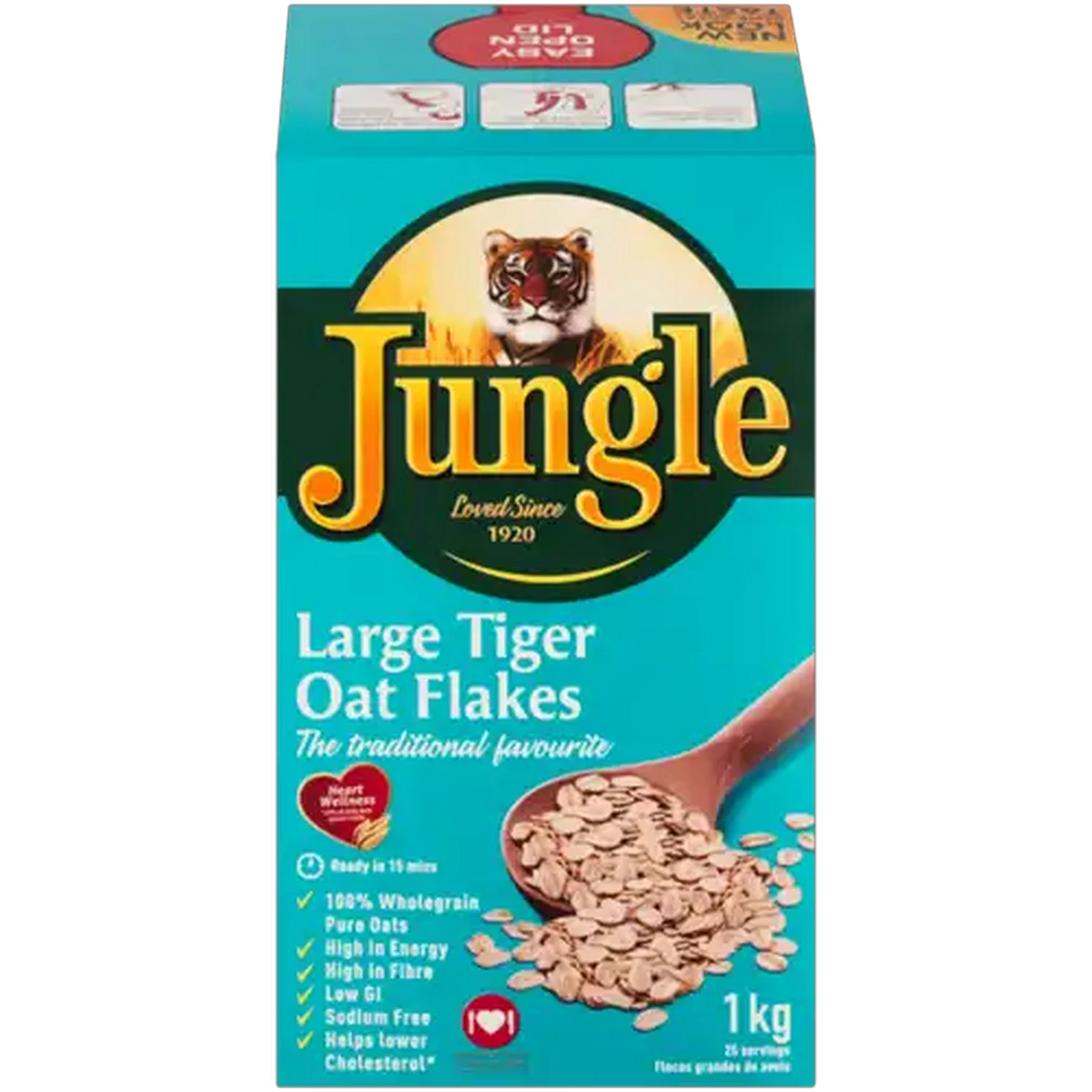 Image of Jungle Oats Large Tiger Oat Flakes Porridge 1kg