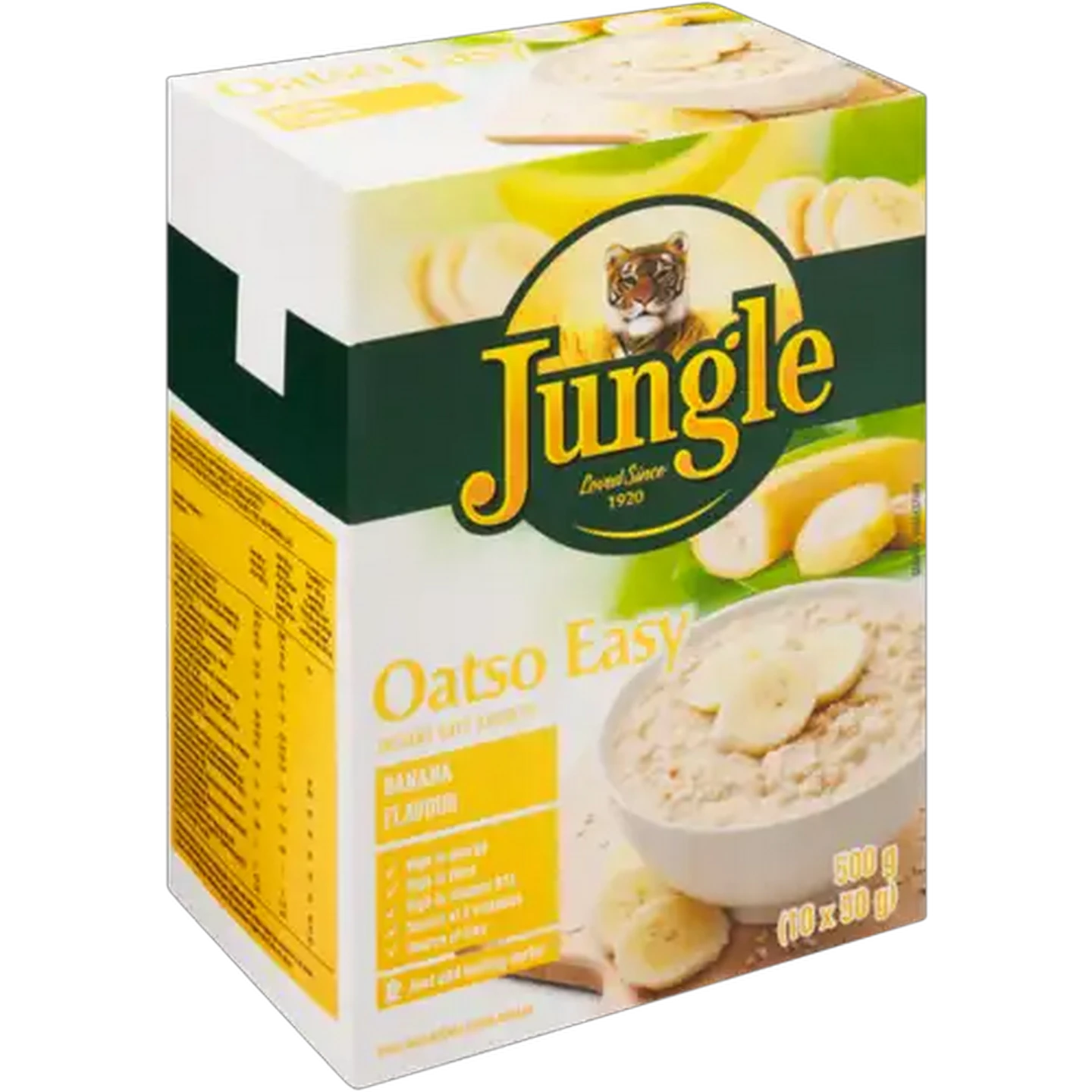 Image of Jungle Oatso Easy Banana Flavoured Instant Oats Sachets 10 x 50g