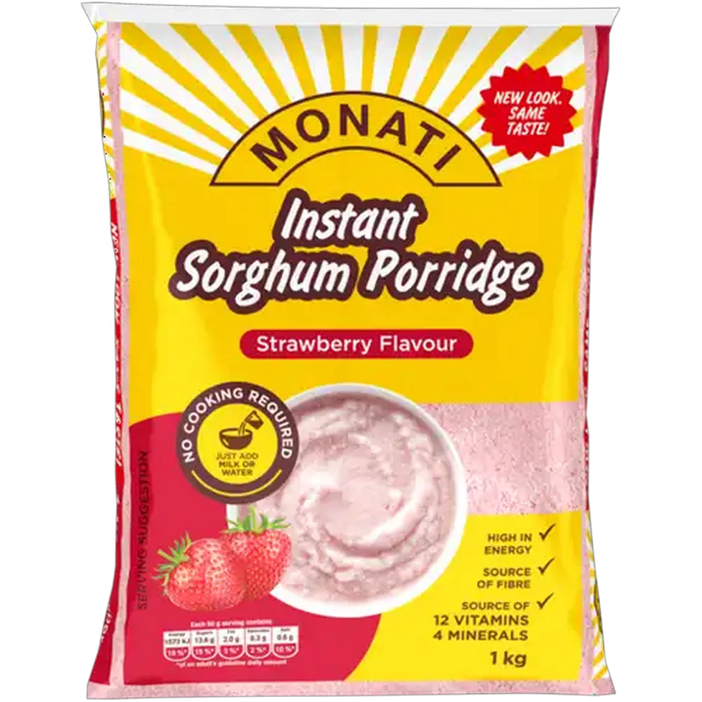 Image of Monati Mabela Strawberry Flavoured Instant Porridge 1kg
