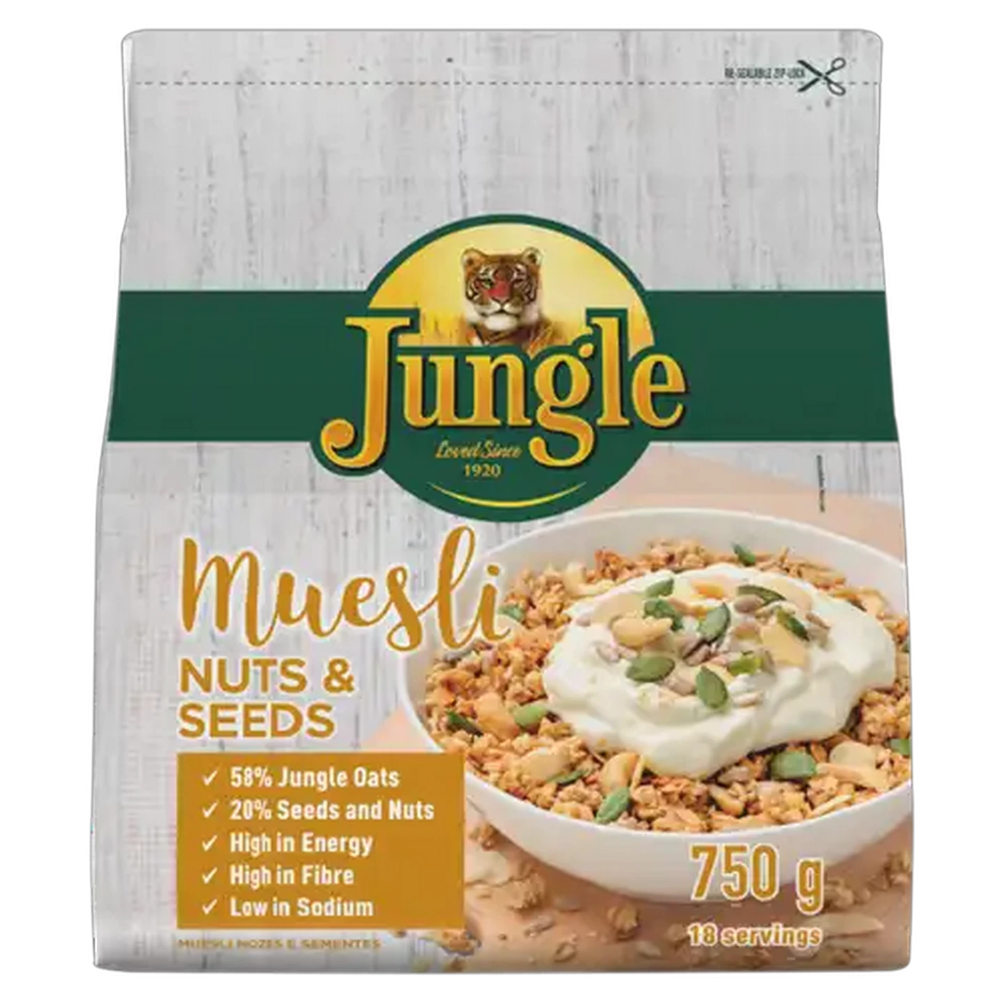 Image of Jungle Nuts & Seeds Muesli Cereal 750g
