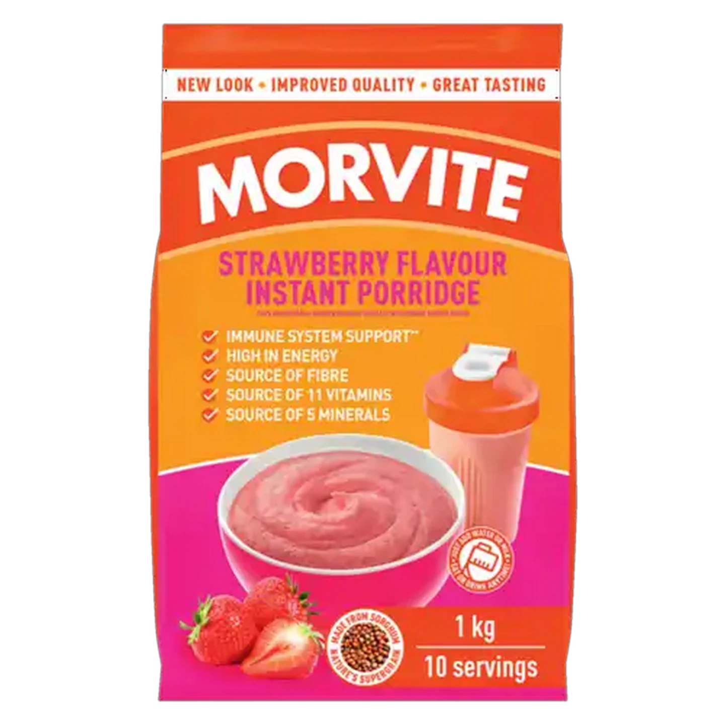 Image of Morvite Original Strawberry Flavoured Instant Porridge 1kg