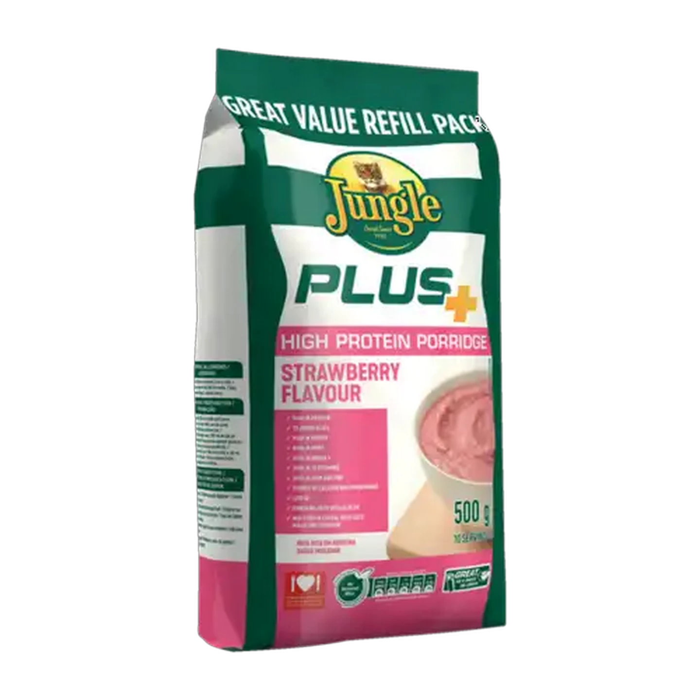 Image of Jungle Plus Strawberry Flavoured Porridge 500g