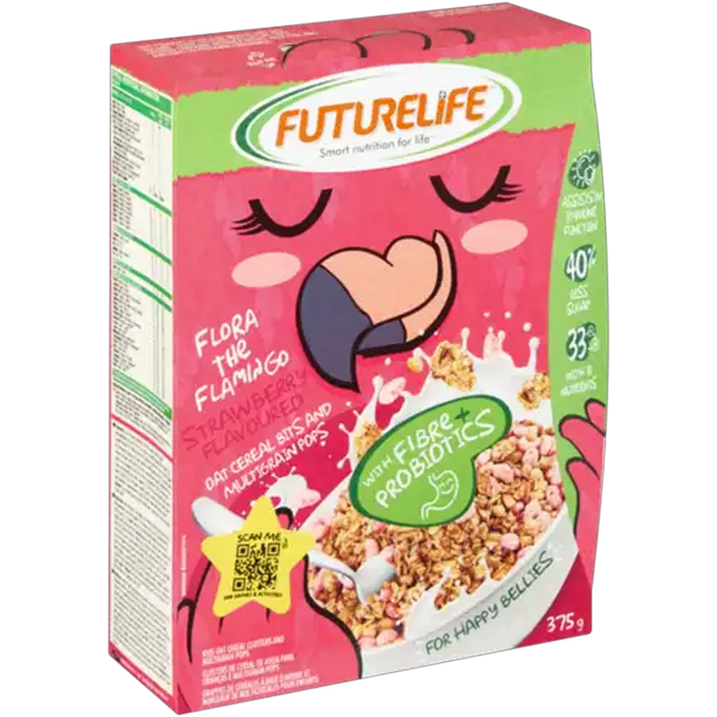 Image of FUTURELIFE Kids Strawberry Flavoured Oat Cereal Bits & Multigrain Pops 375g