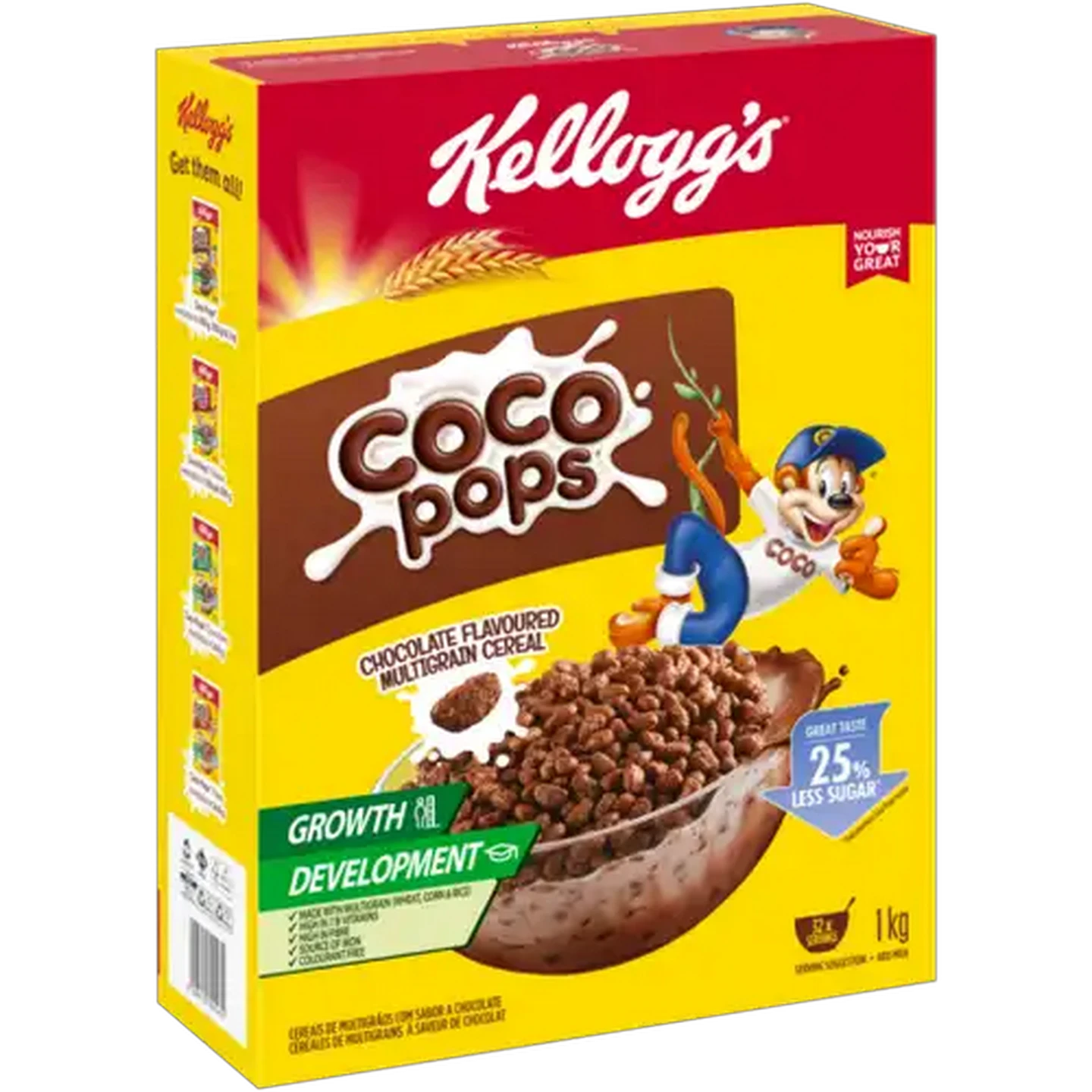 Image of Kellogg's Coco Pops Chocolate Flavoured Multigrain Cereal 1kg