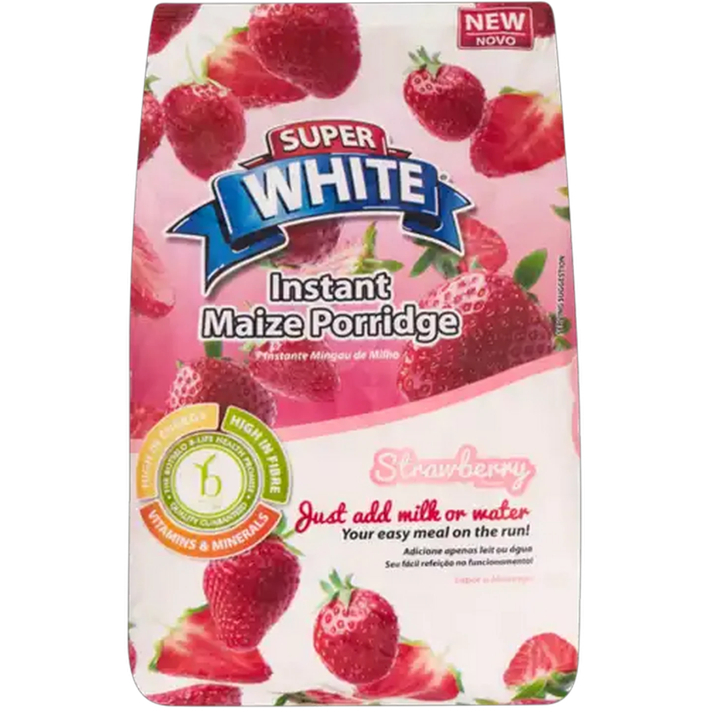 Image of Super White Strawberry Flavour Instant Maize Porridge 1kg