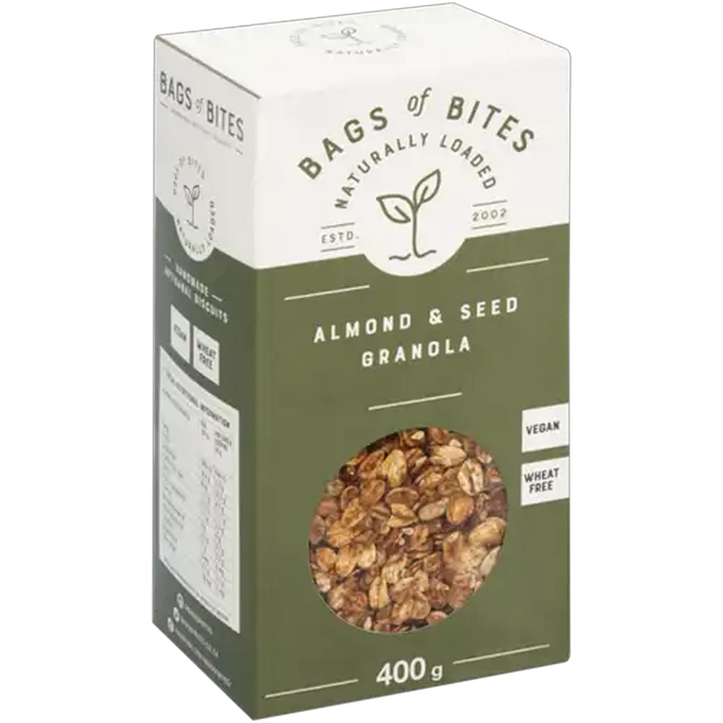 Image of Bags of Bites Naturally Loaded Almond & Seed Granola Bag 400g