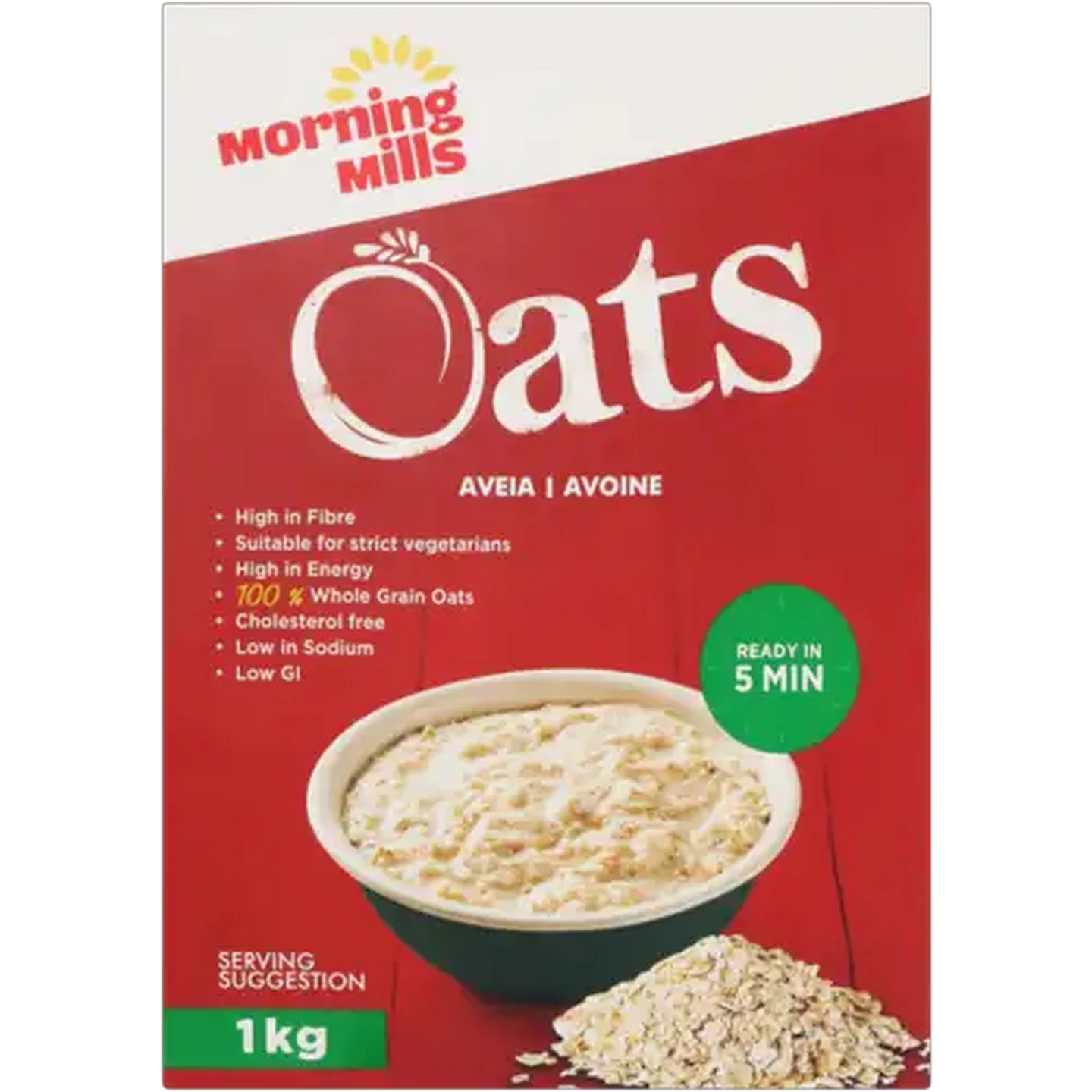 Image of Morning Mills Wholegrain Oats 1kg