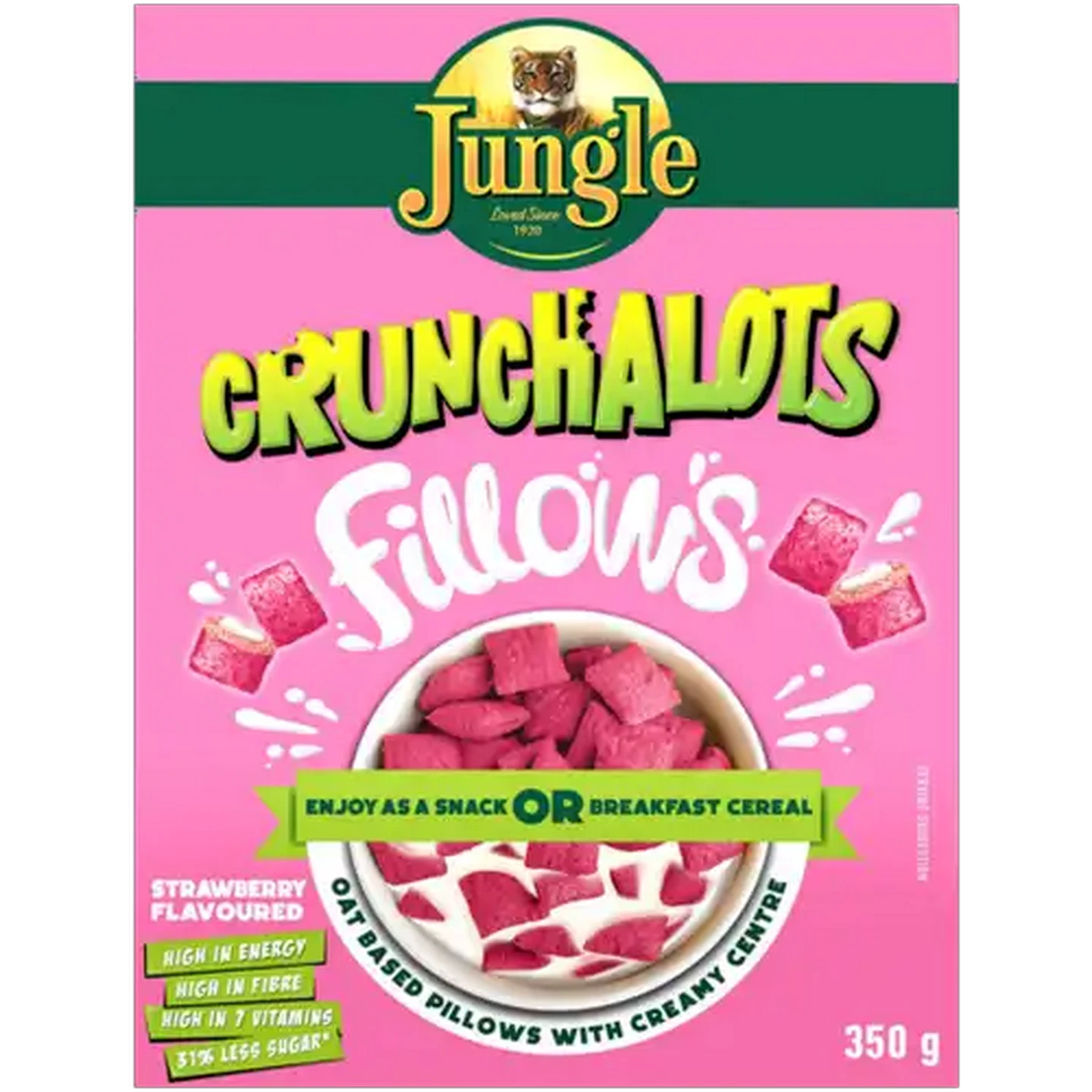 Image of Jungle Strawberry Crunchalots Fillows Cereal 350g