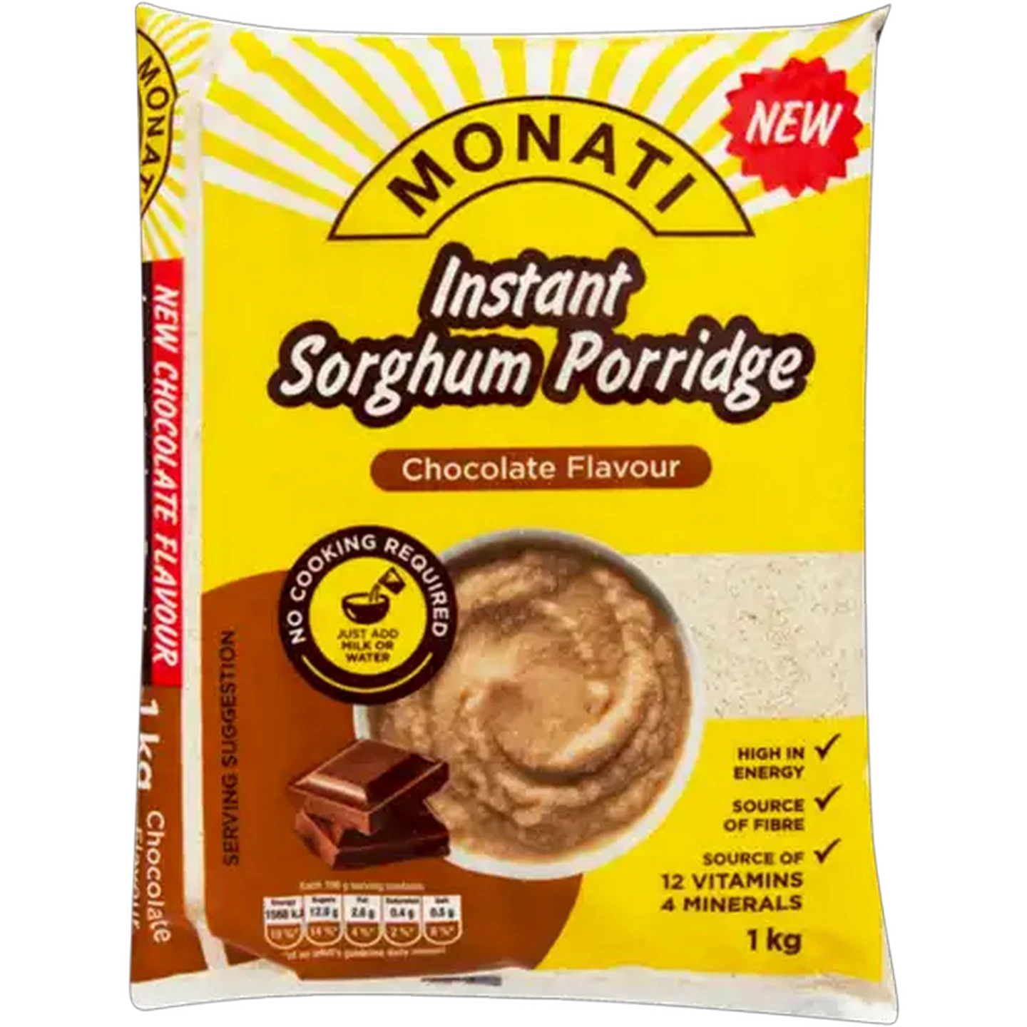 Image of Monati Instant Sorghum Chocolate Flavour Porridge 1kg