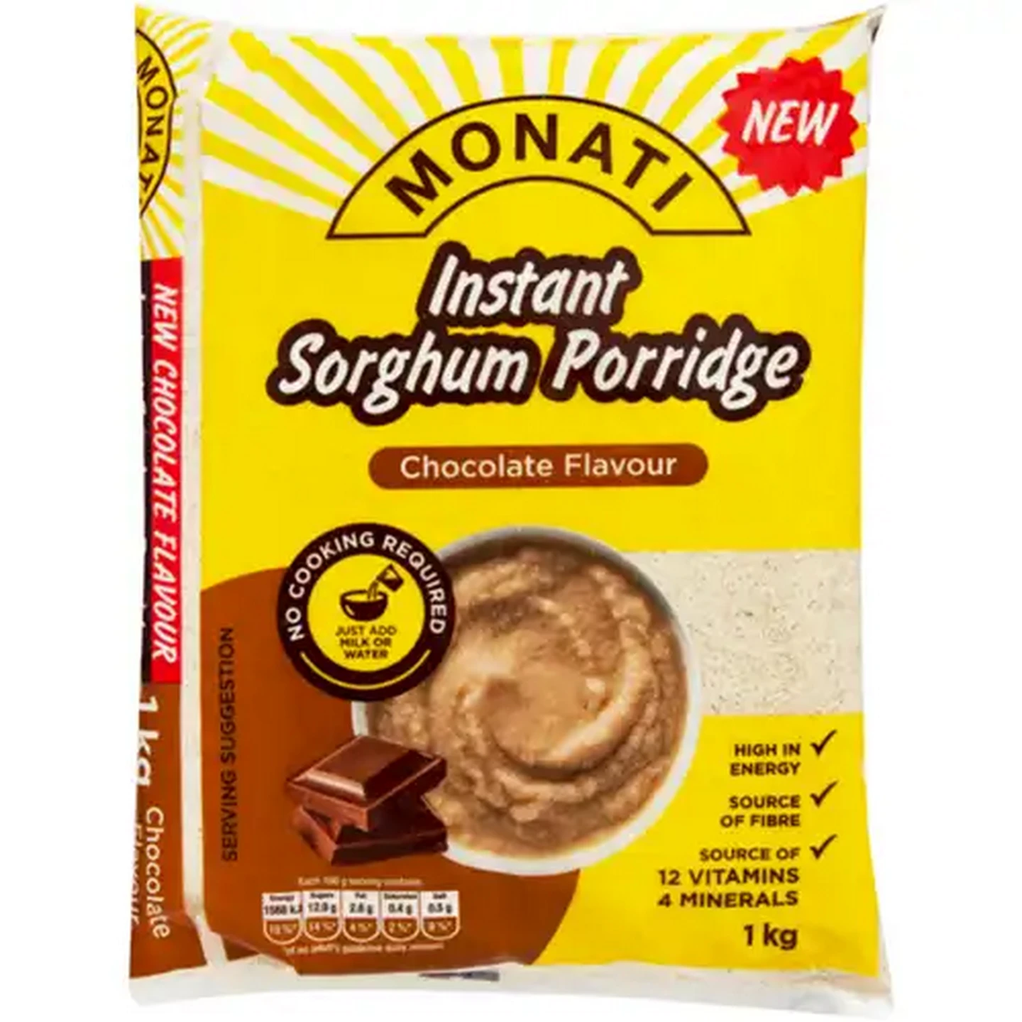 Image of Monati Instant Sorghum Chocolate Flavour Porridge 1kg