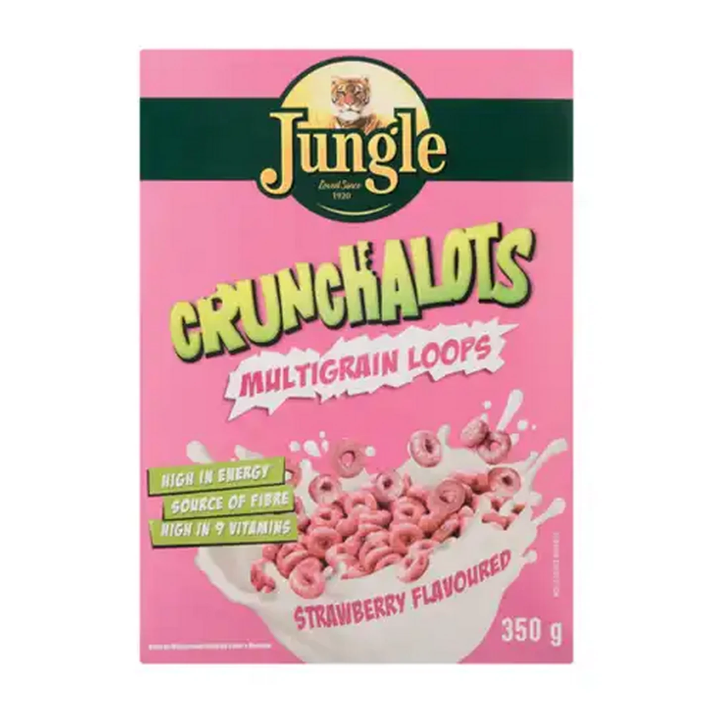 Image of Jungle Crunchalots Strawberry Flavoured Multigrain Loops 350g