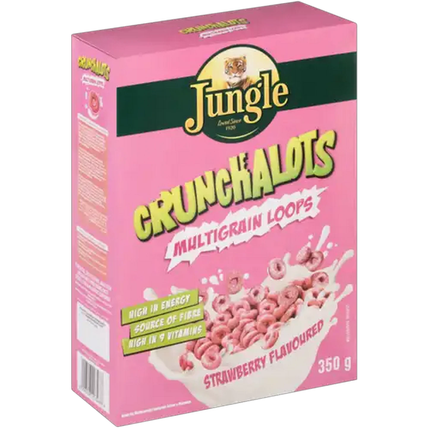 Image of Jungle Crunchalots Strawberry Flavoured Multigrain Loops 350g