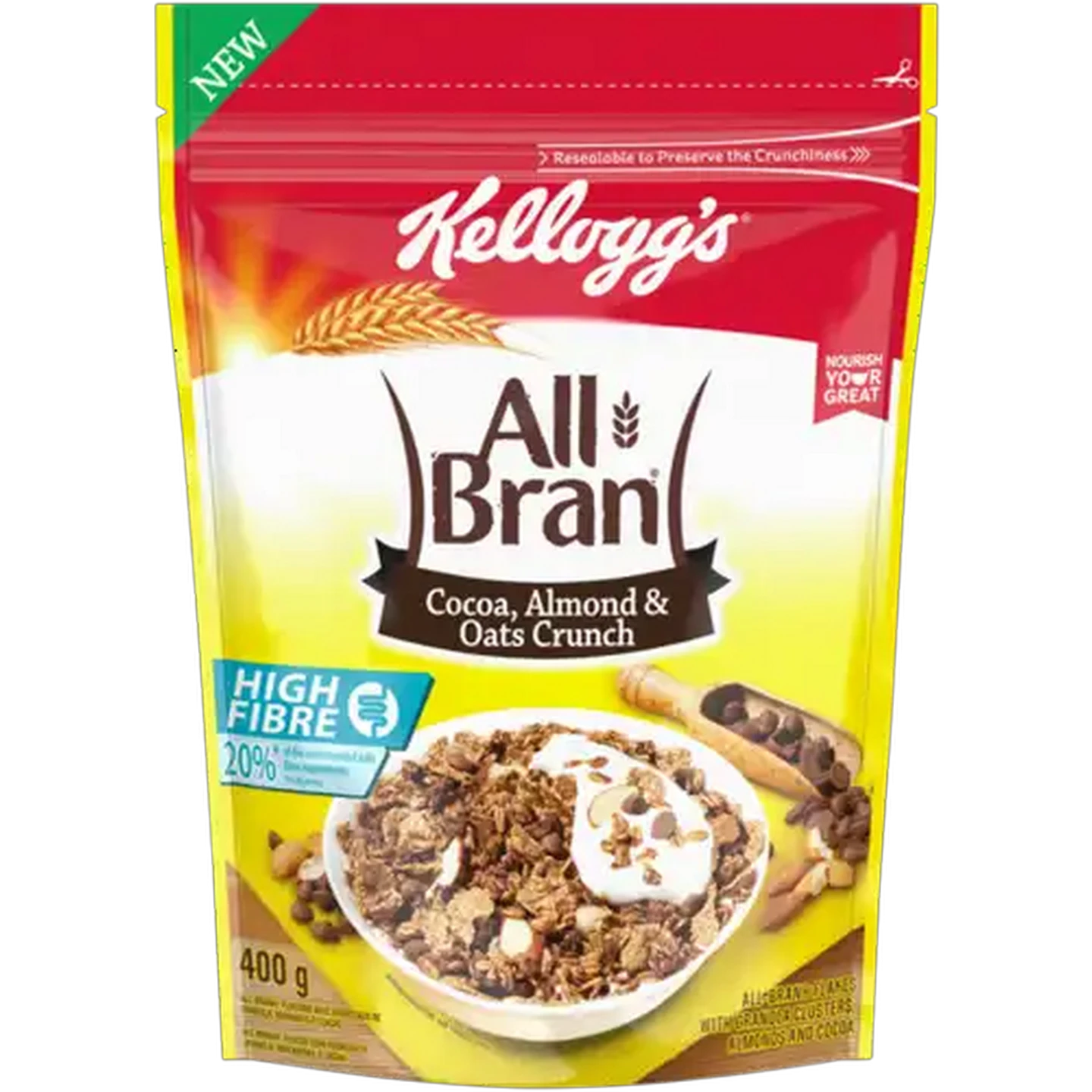Image of All-Bran Flakes Cocoa, Almonds & Oats Crunch 400g