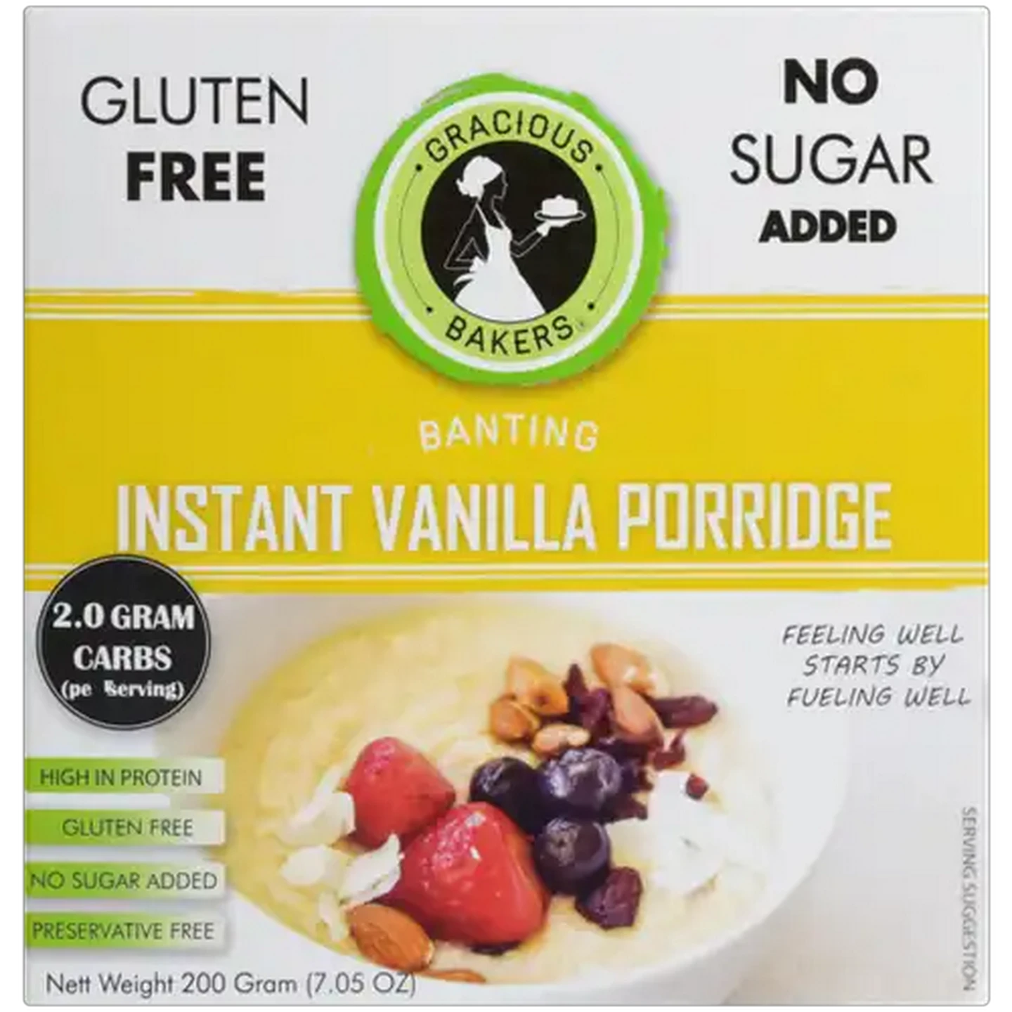 Image of Gracious Bakers Vanilla Banting Instant Porridge 200g