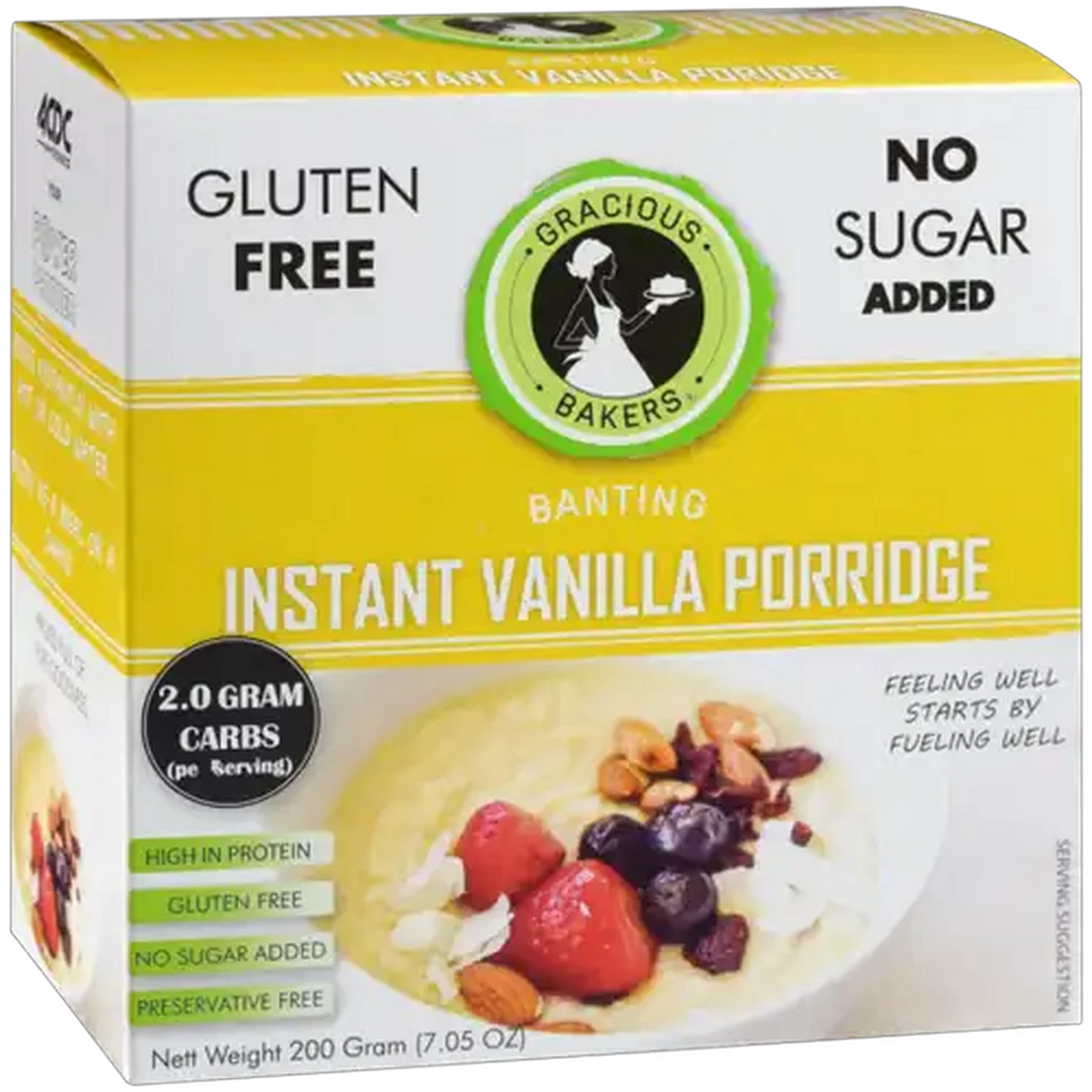 Image of Gracious Bakers Vanilla Banting Instant Porridge 200g