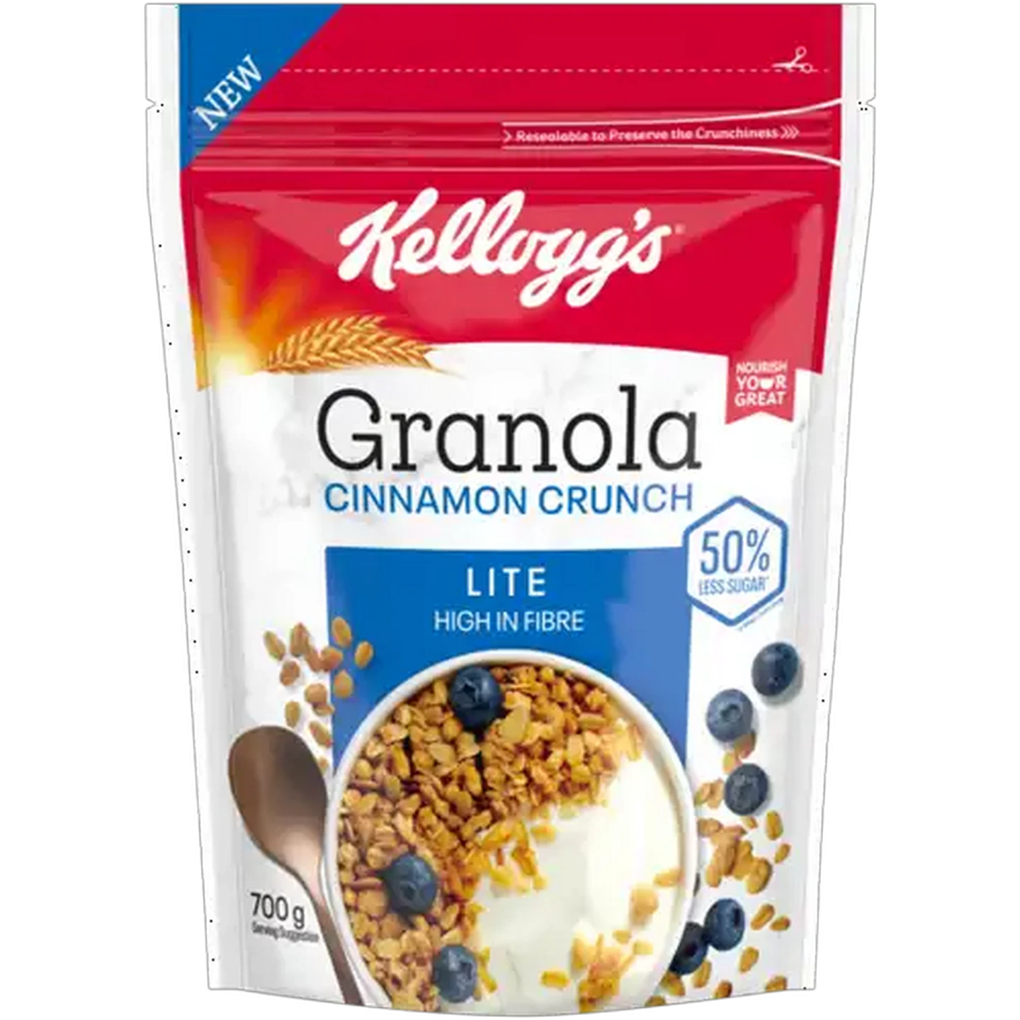 Image of Kellogg's Cinnamon Crunch Lite Granola 700g