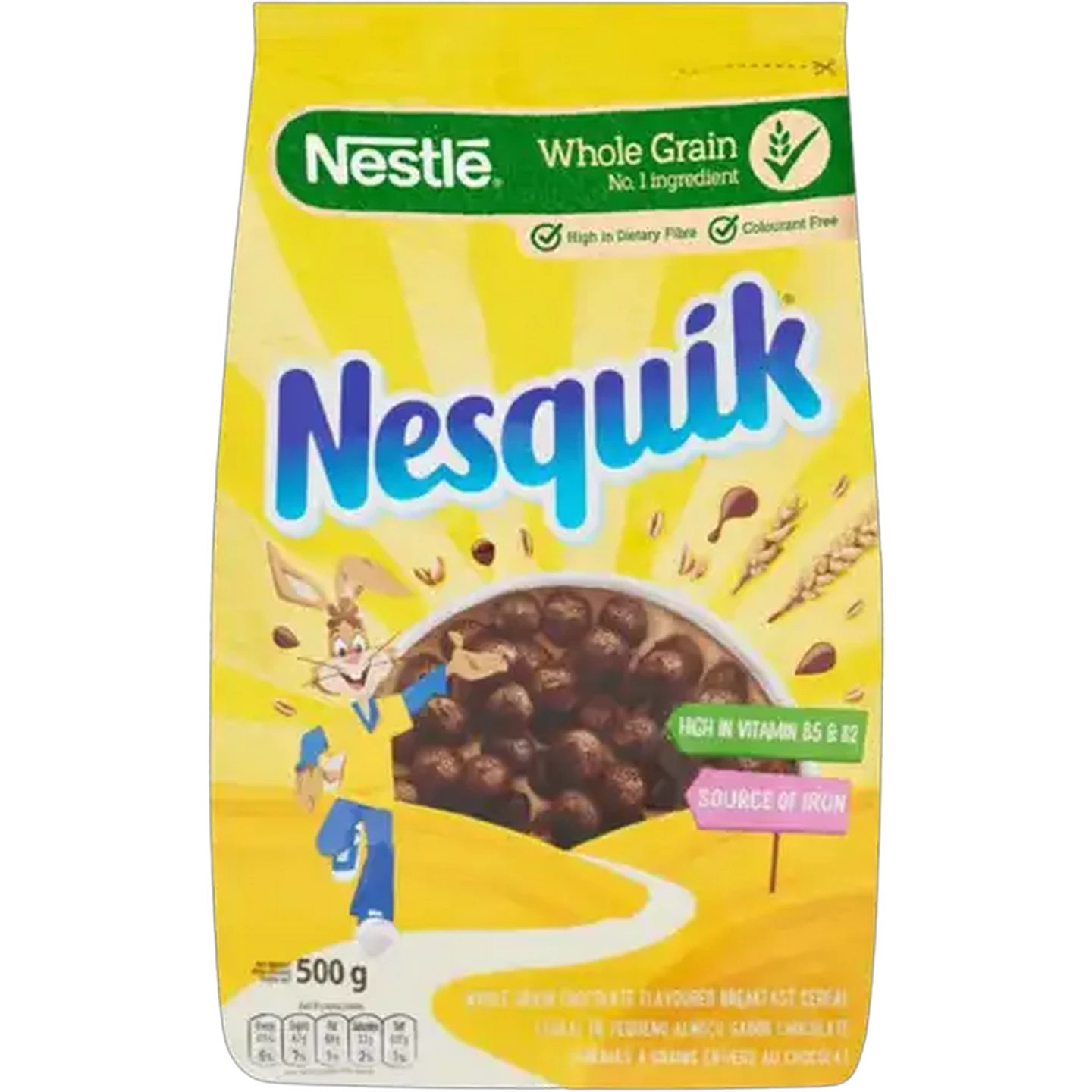 Image of Nesquik Chocolate Flavoured Whole Grain Breakfast Cereal 500g