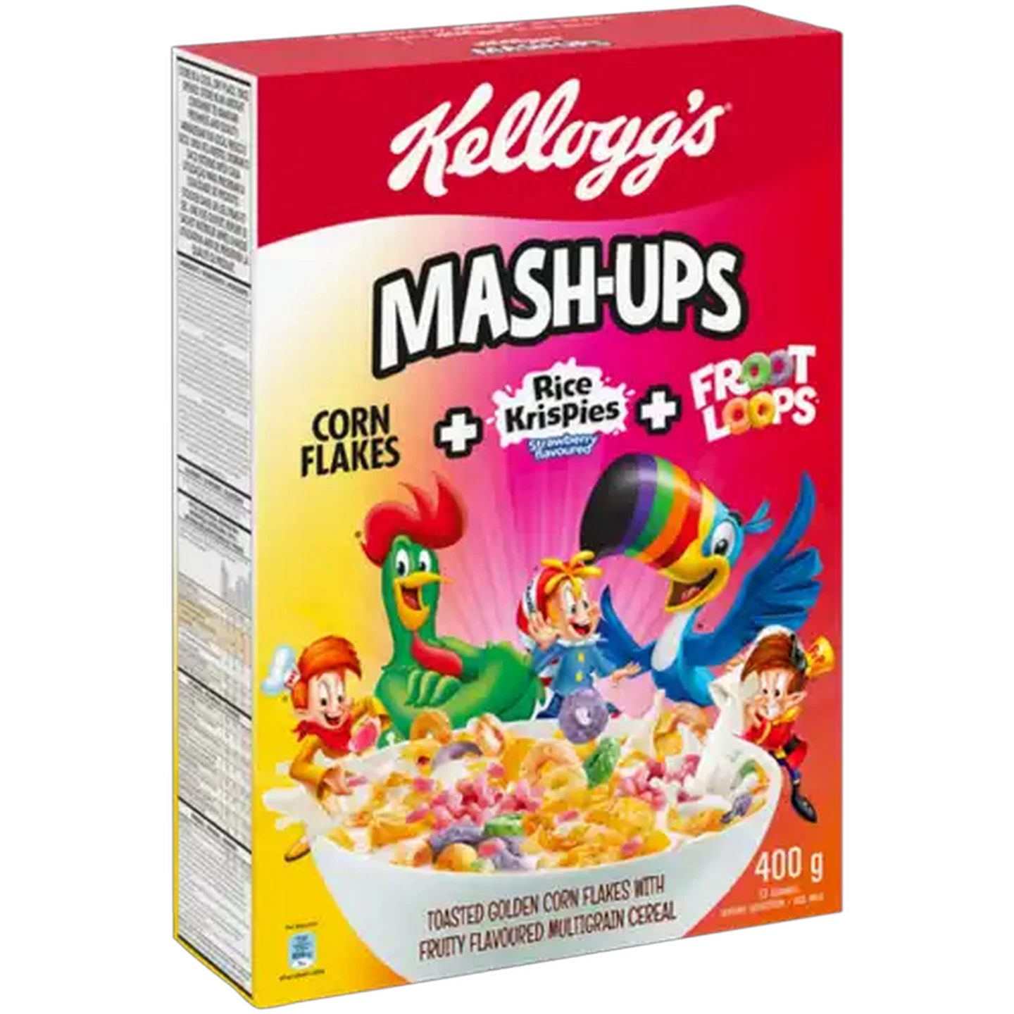 Image of Kellogg's Mash-Ups Toasted Golden Corn Flakes with Fruity Flavoured Multigrain Cereal 400g
