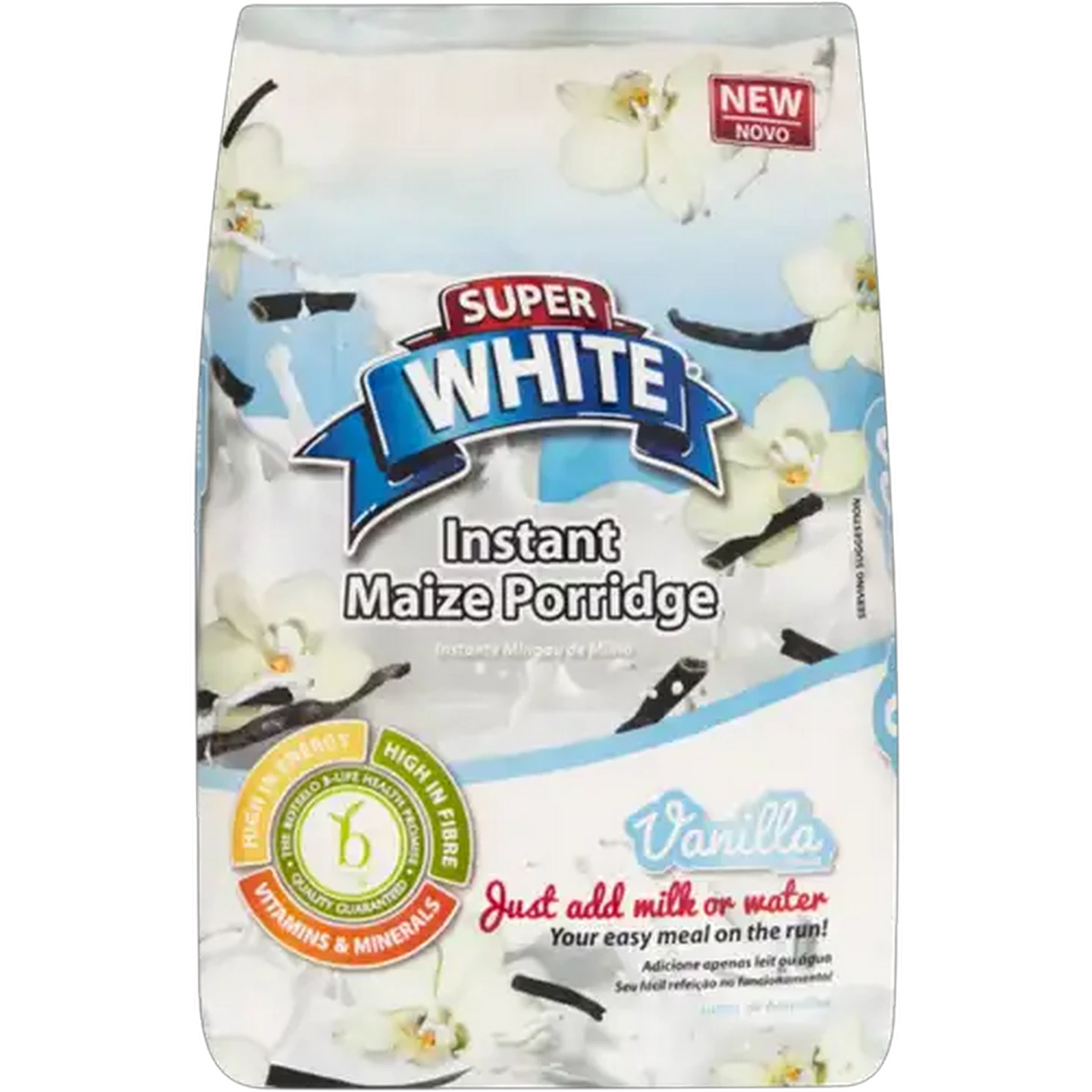 Image of Super White Vanilla Flavour Instant Maize Porridge 1kg