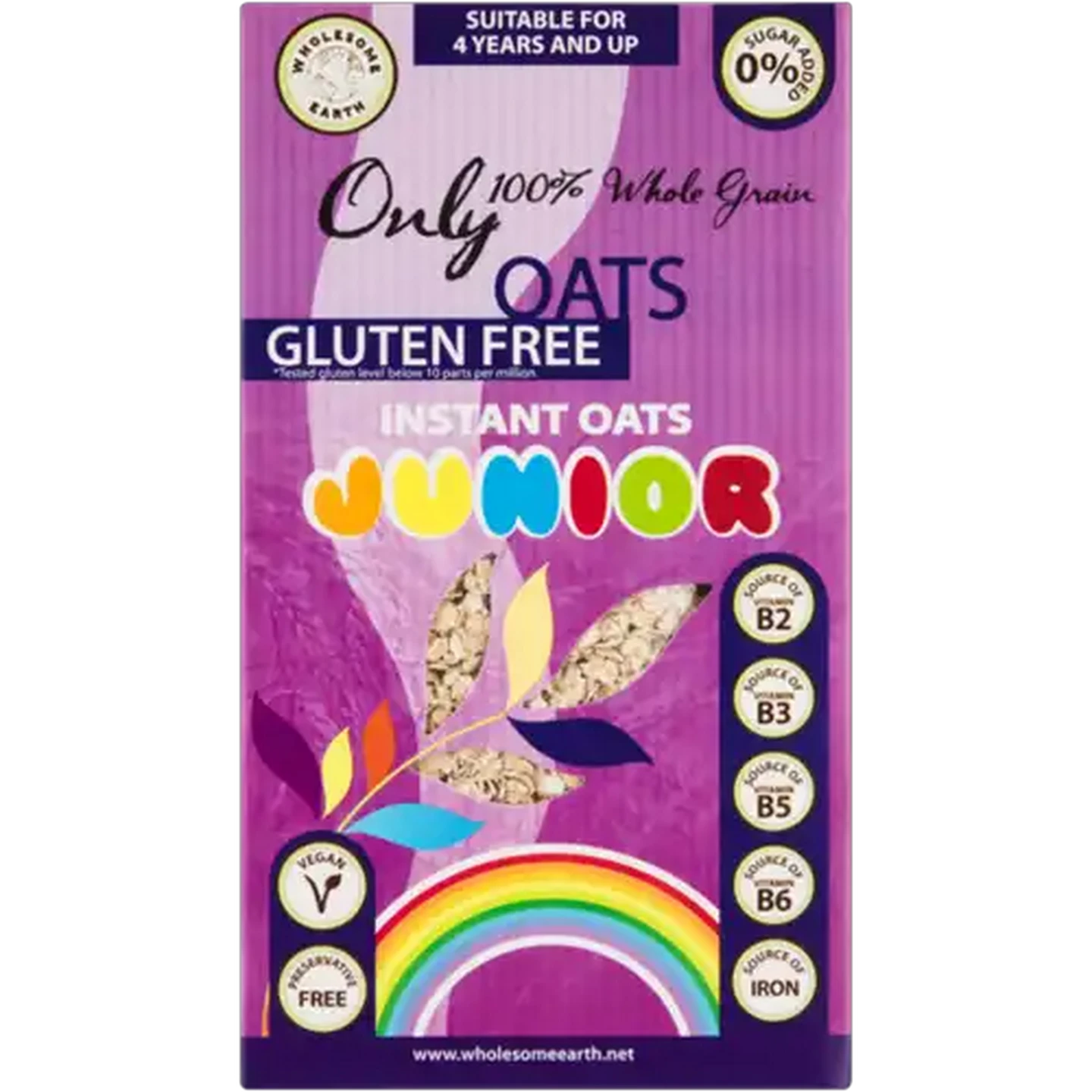 Image of Wholesome Earth Only Oats Gluten Free Junior Instant Oats 300g