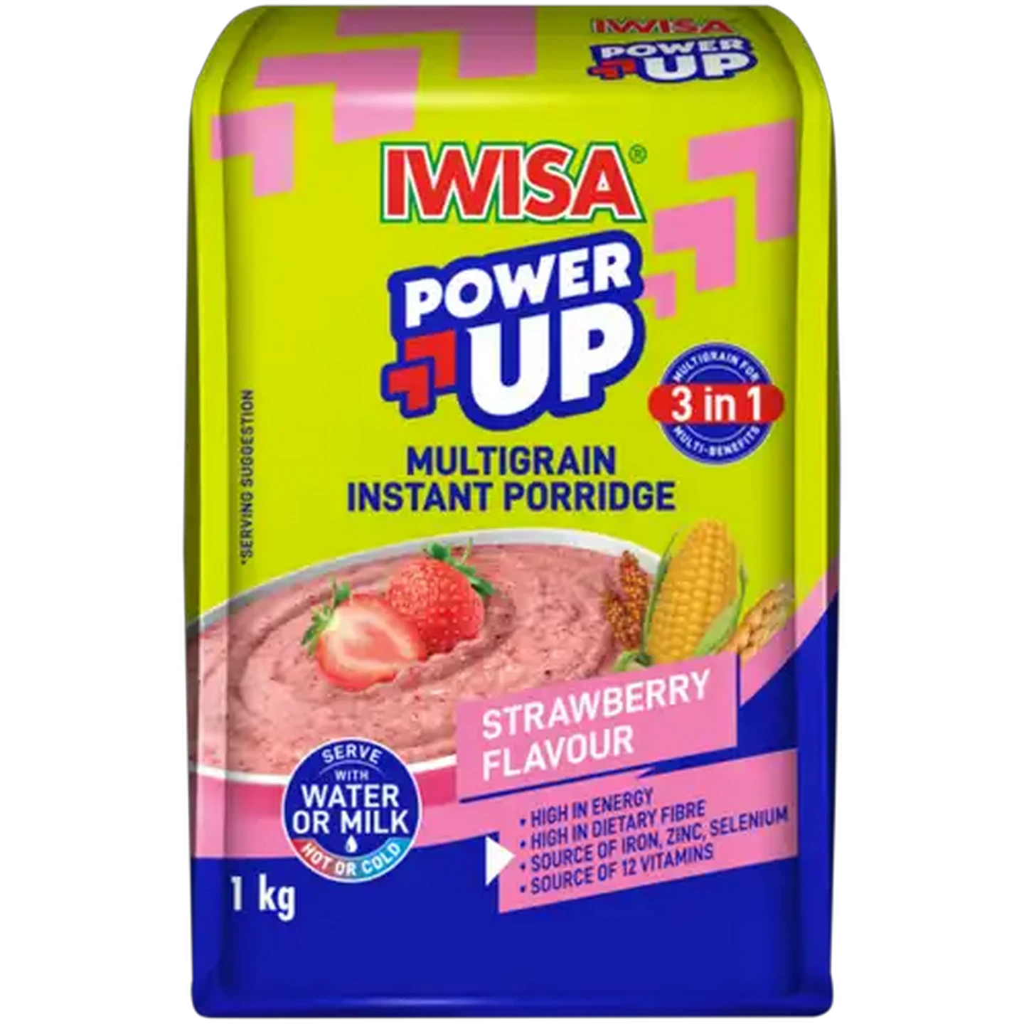 Image of Iwisa No.1 Power Up Strawberry Flavour Multigrain Instant Porridge 1kg