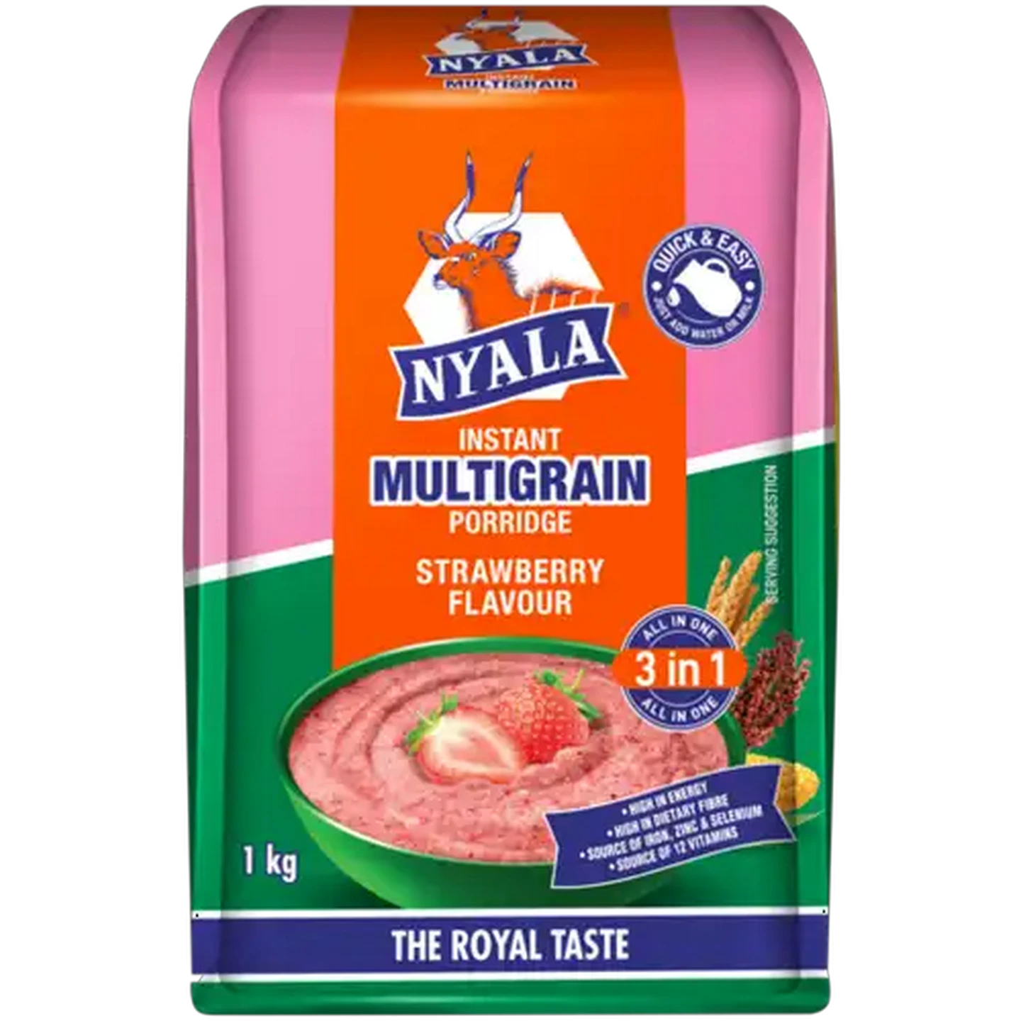 Image of Nyala Strawberry Flavour Instant Multigrain Porridge 1kg