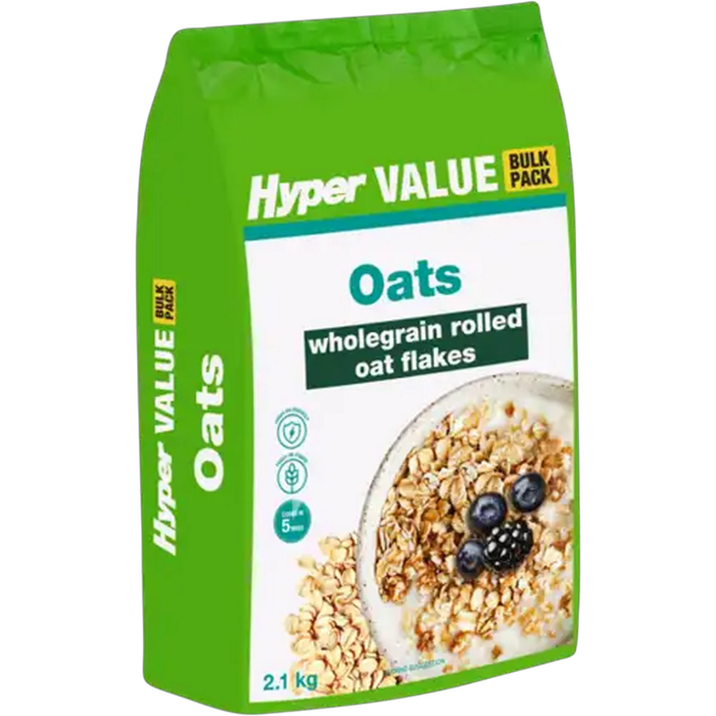 Image of Hyper Value Wholegrain Rolled Oat Flakes 2.1kg