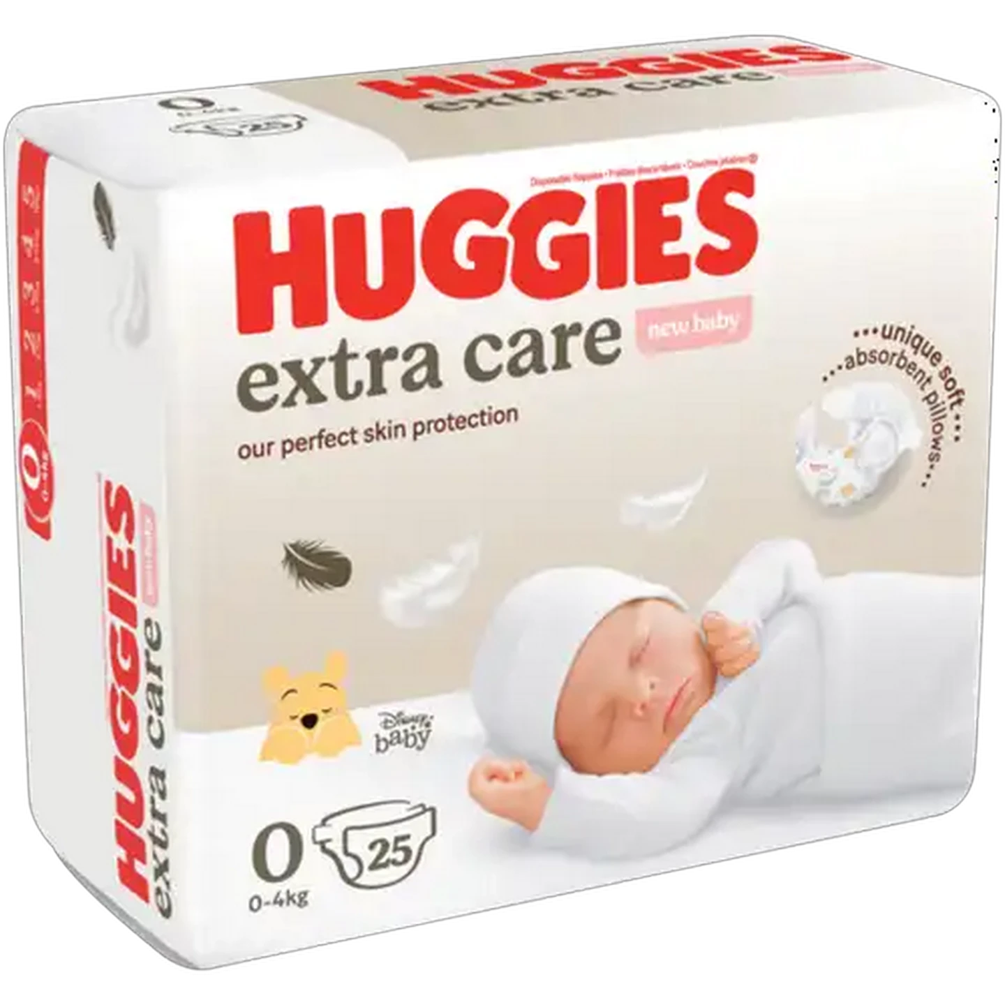 Image of Huggies Extra Care Size 0 Diapers 25 Pack