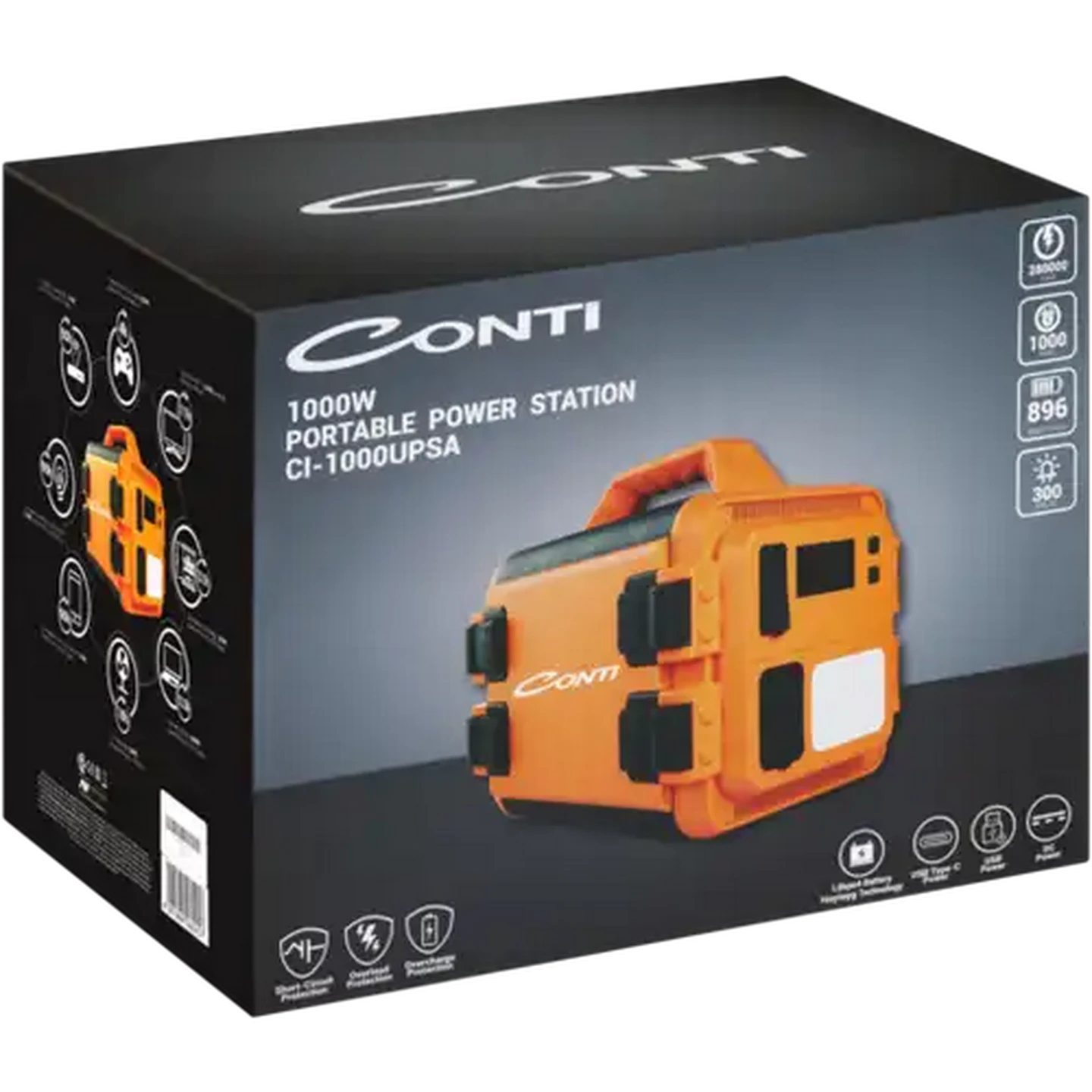 Image of Conti Orange UPS Portable Power Station 1000W