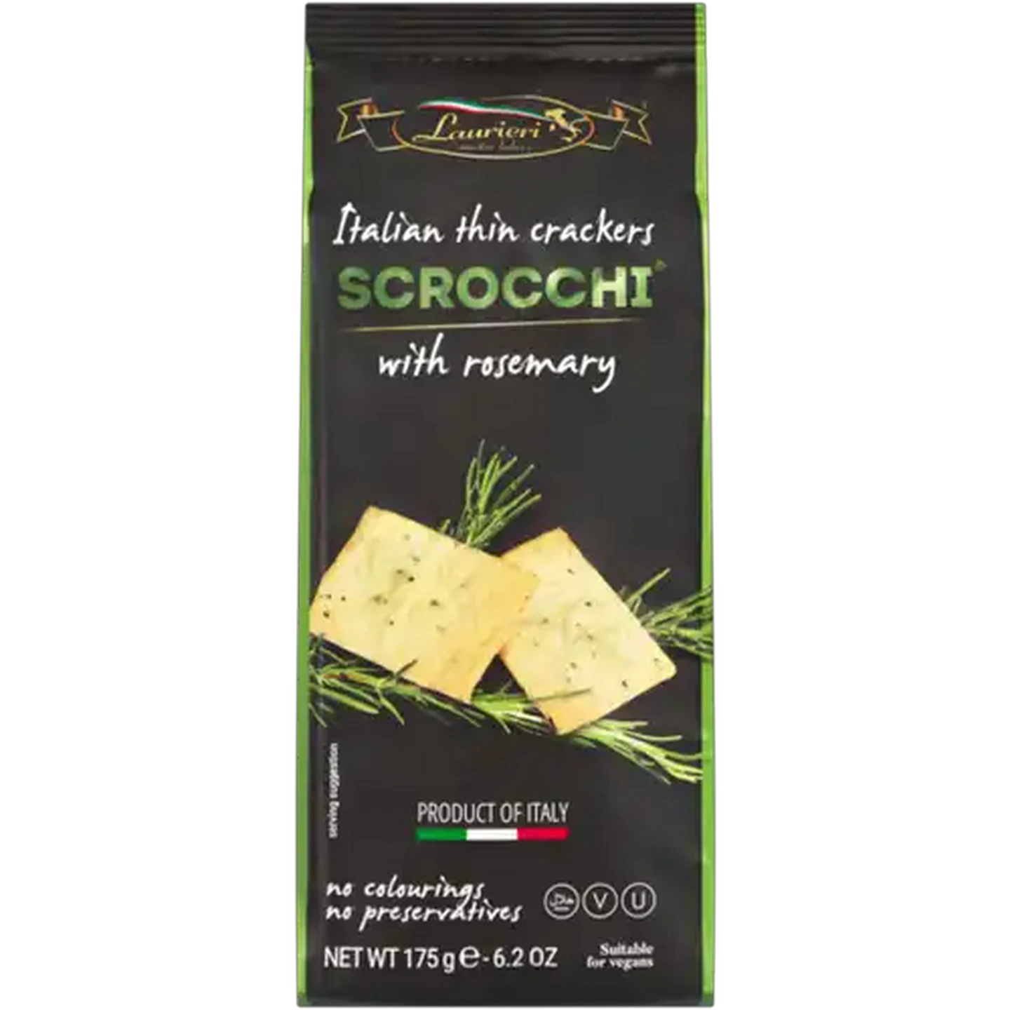 Image of Laurieri Scrocchi Rosemary Italian Thin Crackers 175g
