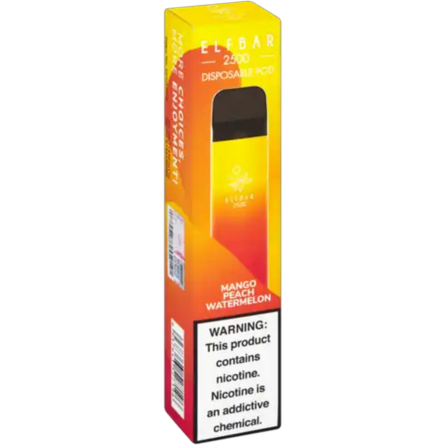 Image of ELFBAR 2500 Mango Peach Watermelon 5% Disposable Vape 8ml (Non-Refundable. Non-Returnable.)