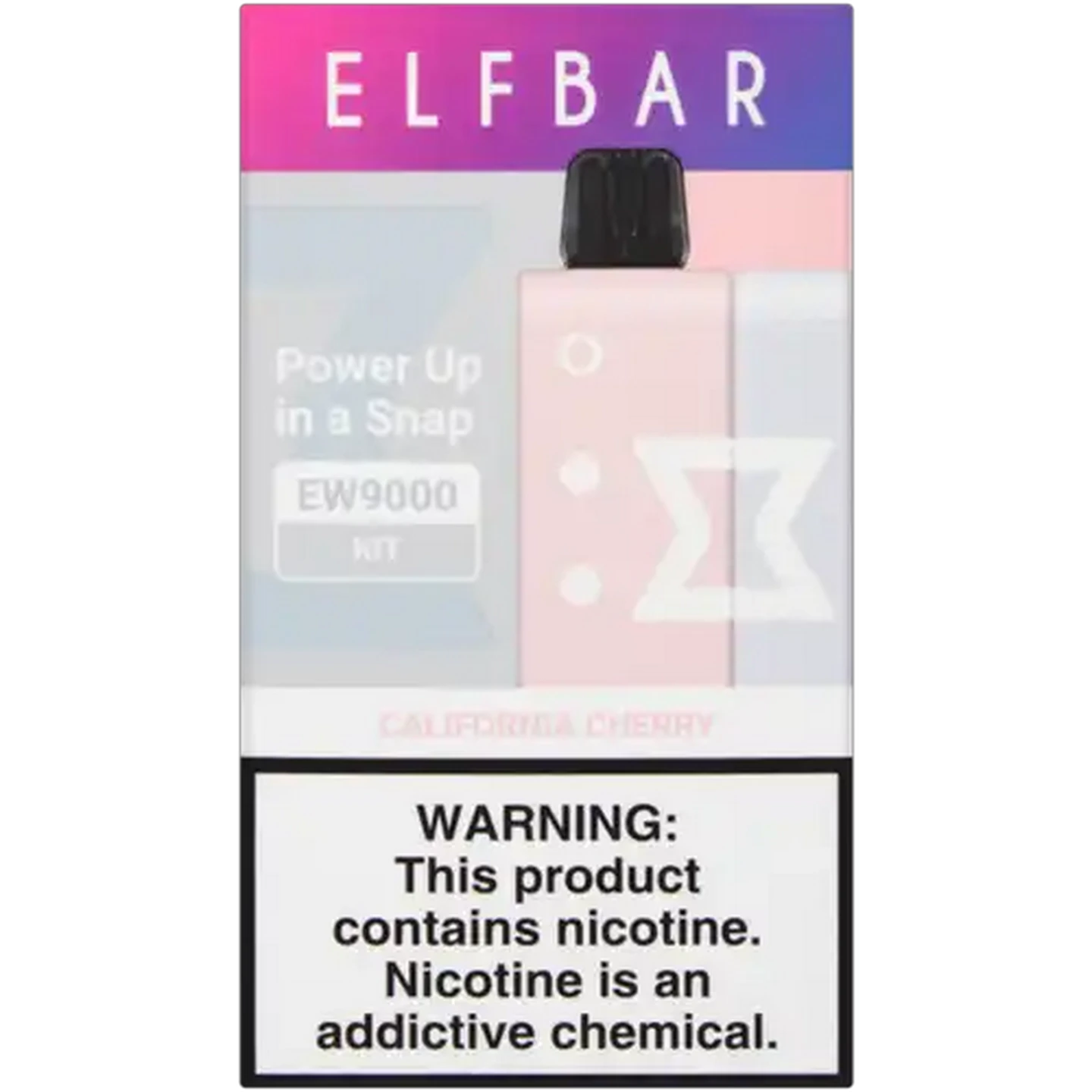 Image of ELFBAR EW9000 California Cherry 5% Rechargeable Disposable Vape Kit (Non-Refundable. Non-Returnable.)