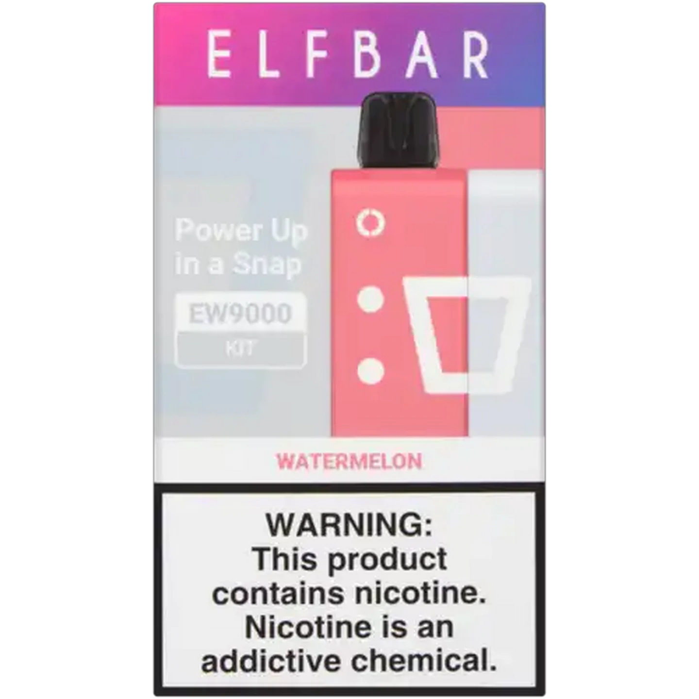 Image of ELFBAR EW9000 Watermelon 5% Rechargeable Disposable Vape Kit 16ml (Non-Refundable. Non-Returnable.)