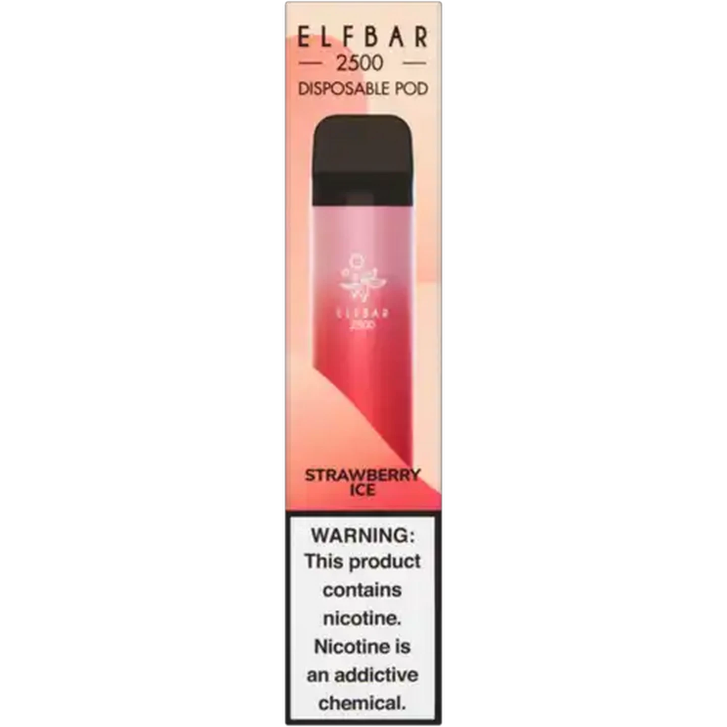 Image of ELFBAR 2500 Strawberry Ice 5% Disposable Vape 8ml (Non-Refundable. Non-Returnable.)
