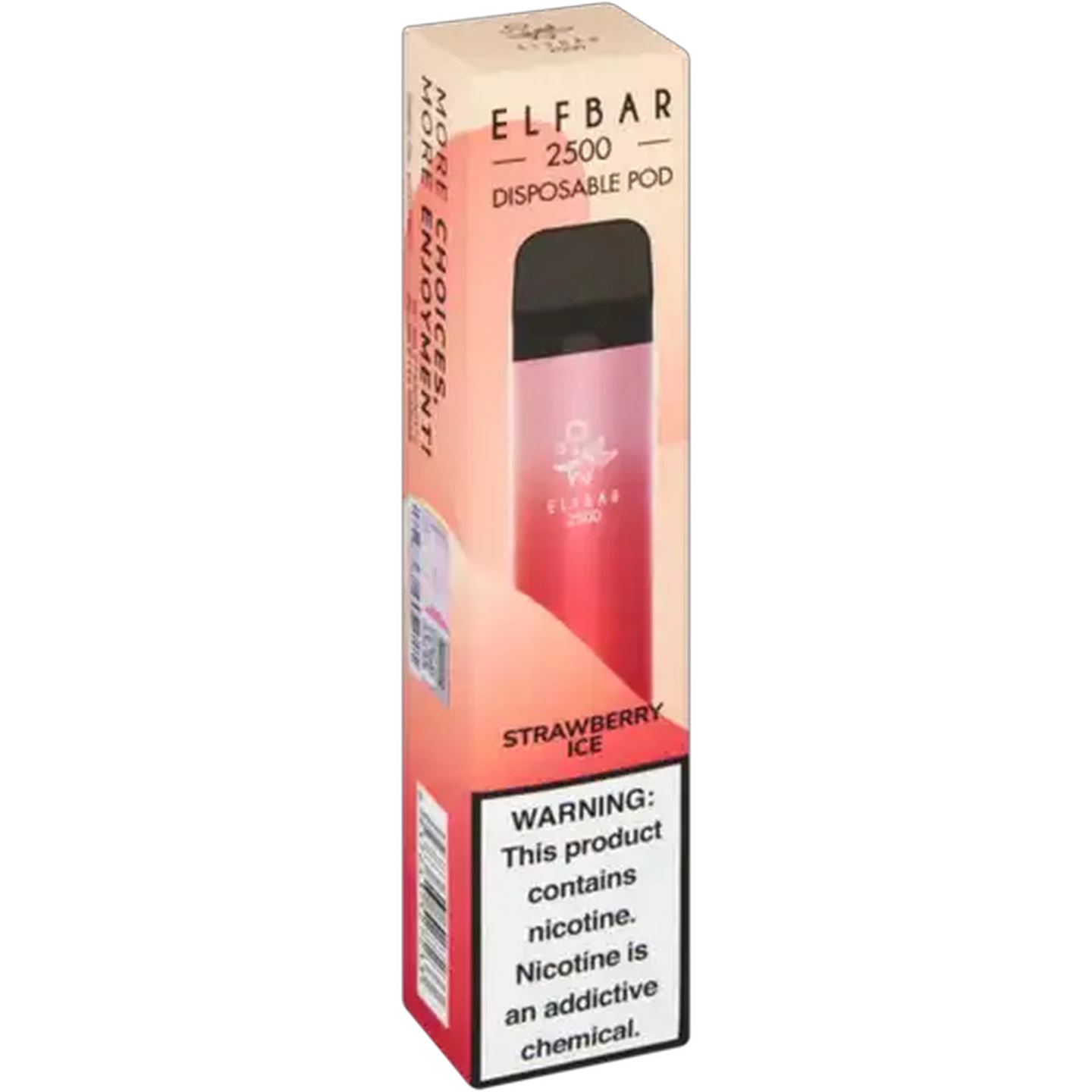 Image of ELFBAR 2500 Strawberry Ice 5% Disposable Vape 8ml (Non-Refundable. Non-Returnable.)