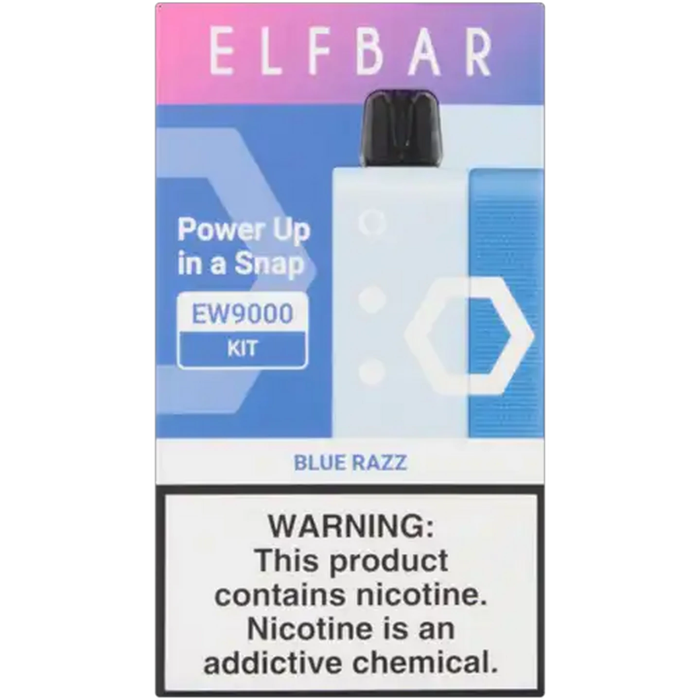 Image of ELFBAR EW9000 Blue Razz 5% Rechargeable Disposable Vape Kit 16ml (Non-Refundable. Non-Returnable.)