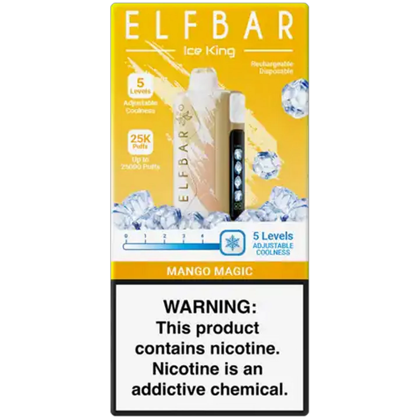 Image of ELFBAR Ice King Mango Magic 5% Rechargeable Disposable Vape (Non-Refundable. Non-Returnable.)
