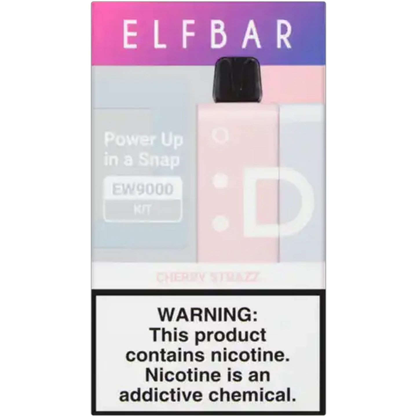 Image of ELFBAR EW9000 Cherry Strazz 5% Rechargeable Disposable Vape Kit 16ml (Non-Refundable. Non-Returnable.)