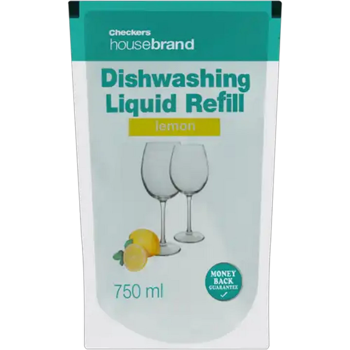 Image of Checkers Housebrand Lemon Dishwashing Liquid Refill Pack 750ml