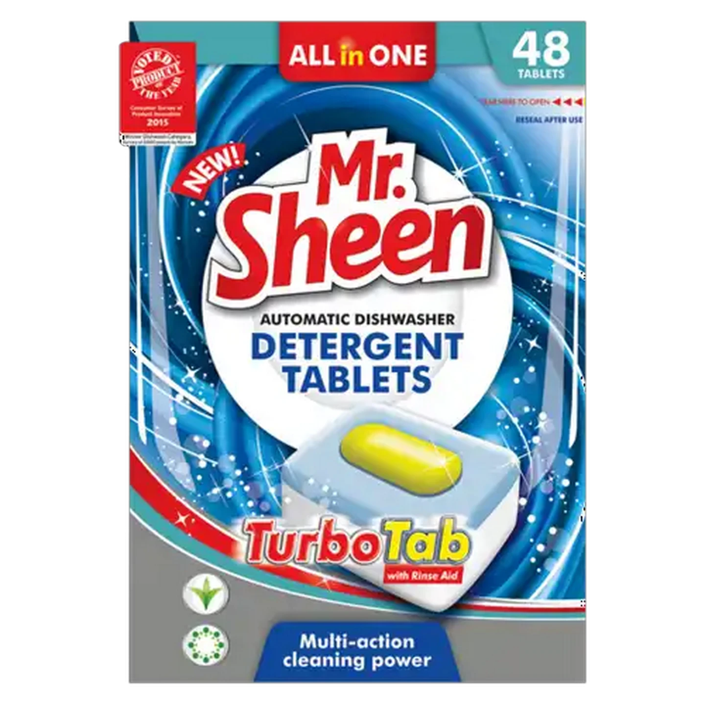 Image of Mr. Sheen Turbo Dishwasher Tablets 48 Pack