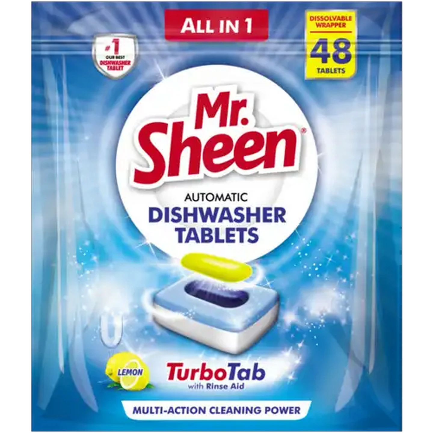 Image of Mr. Sheen Lemon Automatic Dishwasher Tablets 48 Pack